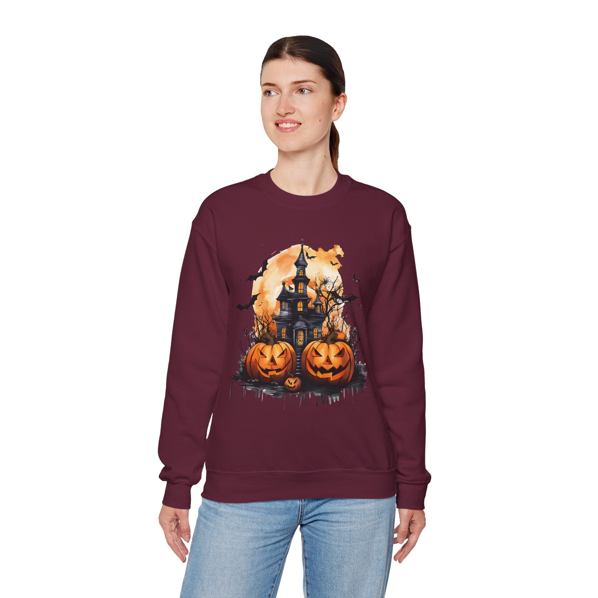 50/50 cotton-polyester Halloween Unisex Sweatshirt - ZemaStyle