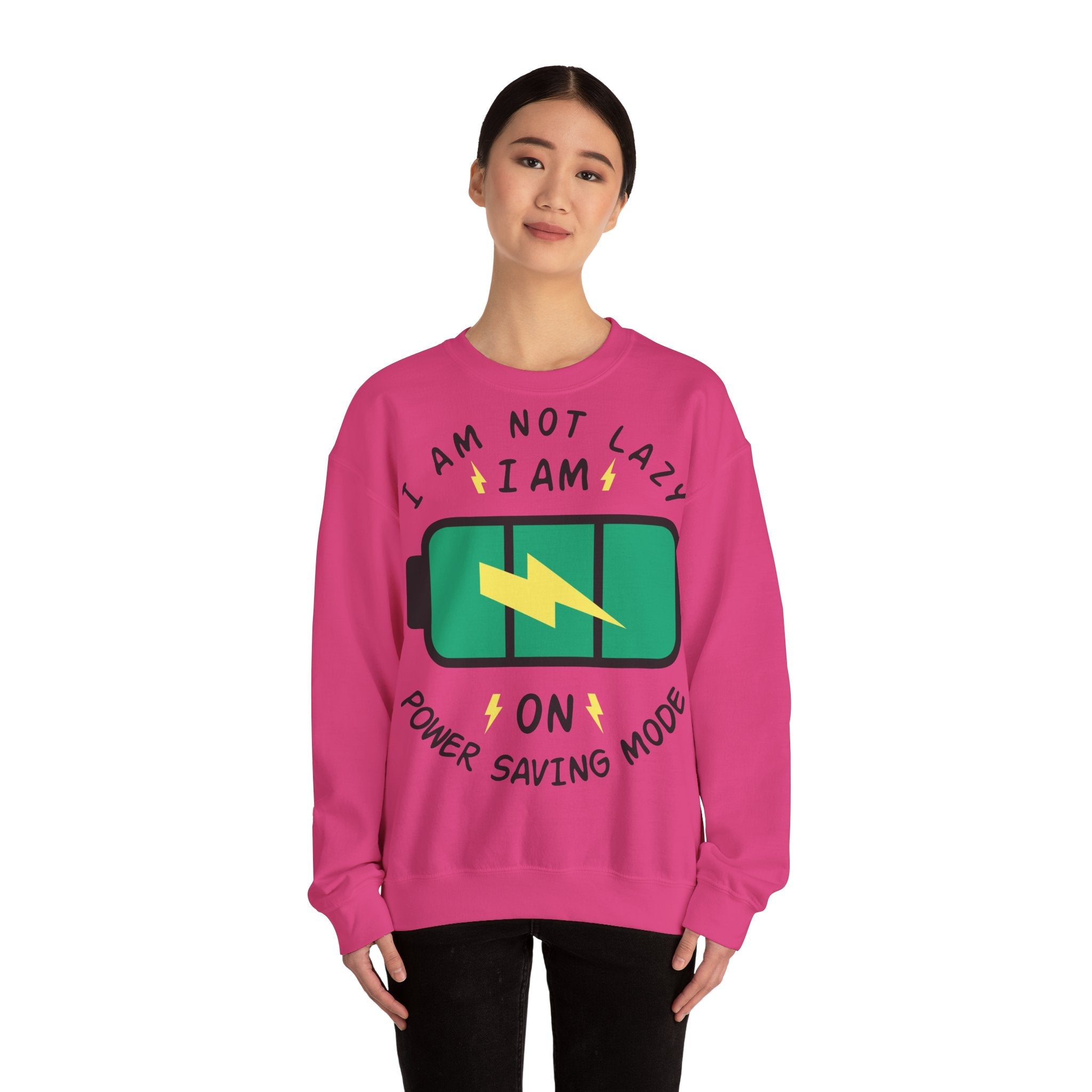 50/50 cotton-polyester Power Saving Mode Unisex Sweatshirt - ZemaStyle