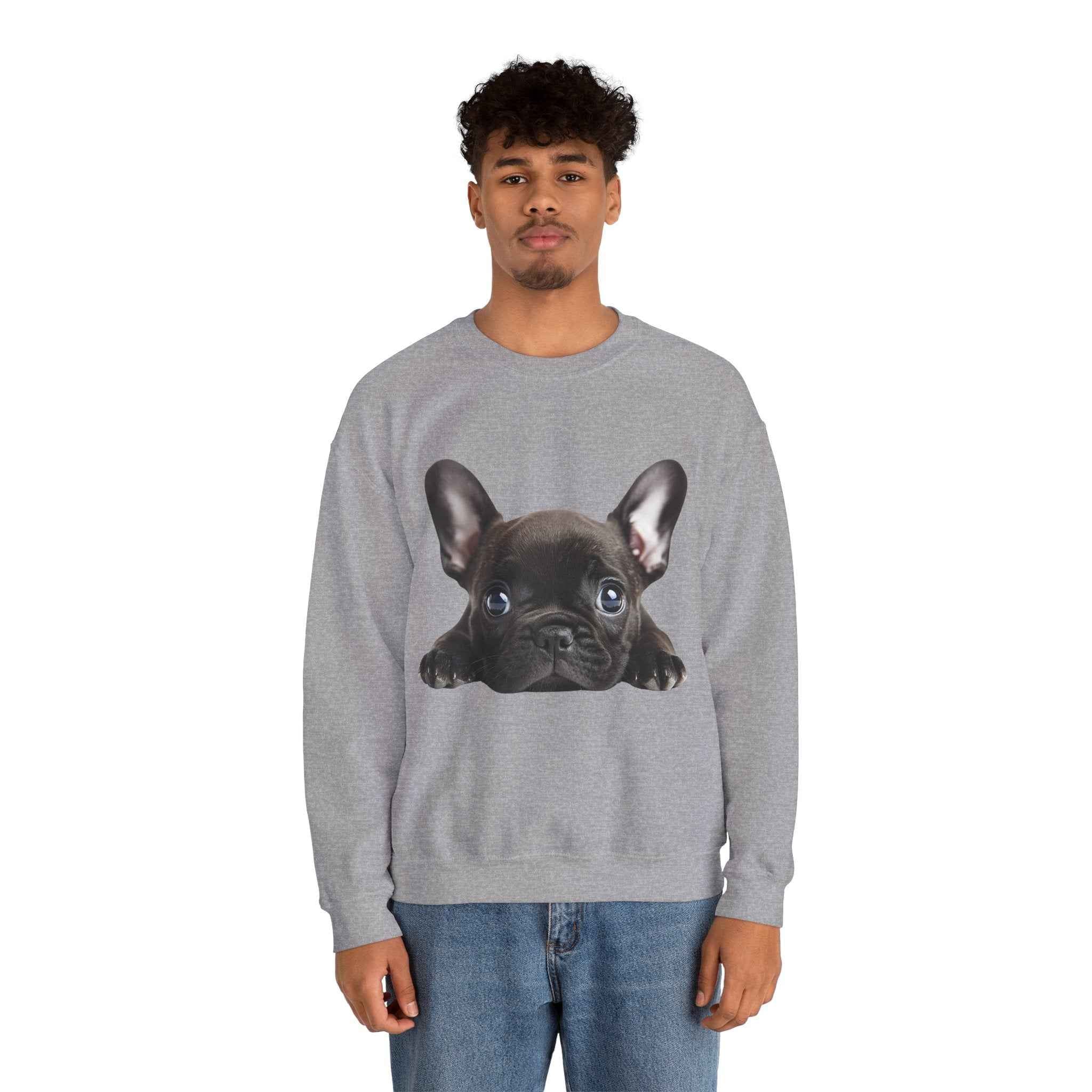 50/50 Cotton-Polyester Unisex French Bulldog Sweatshirt