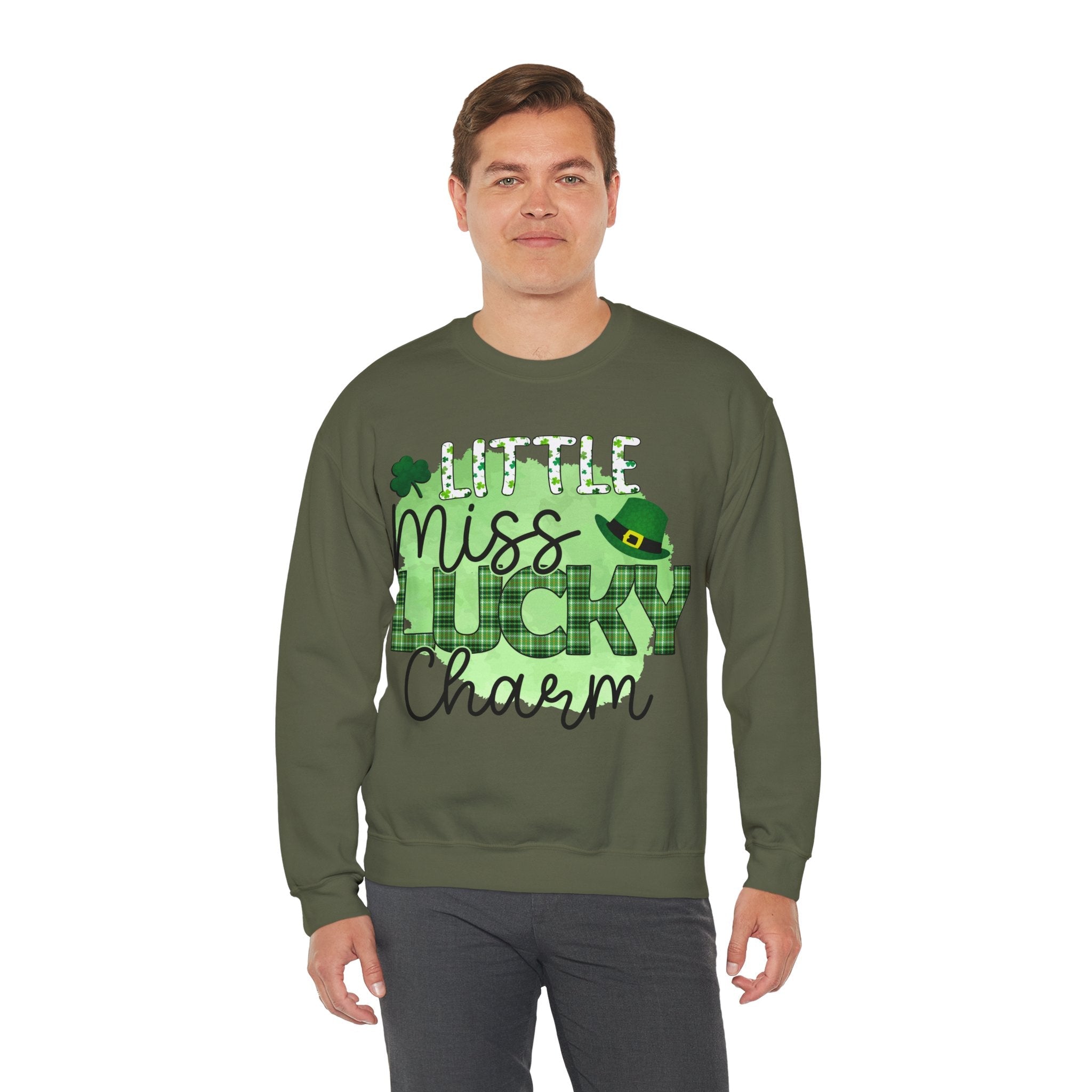 50/50 cotton-polyester Lucky Charm Unisex Sweatshirt - ZemaStyle