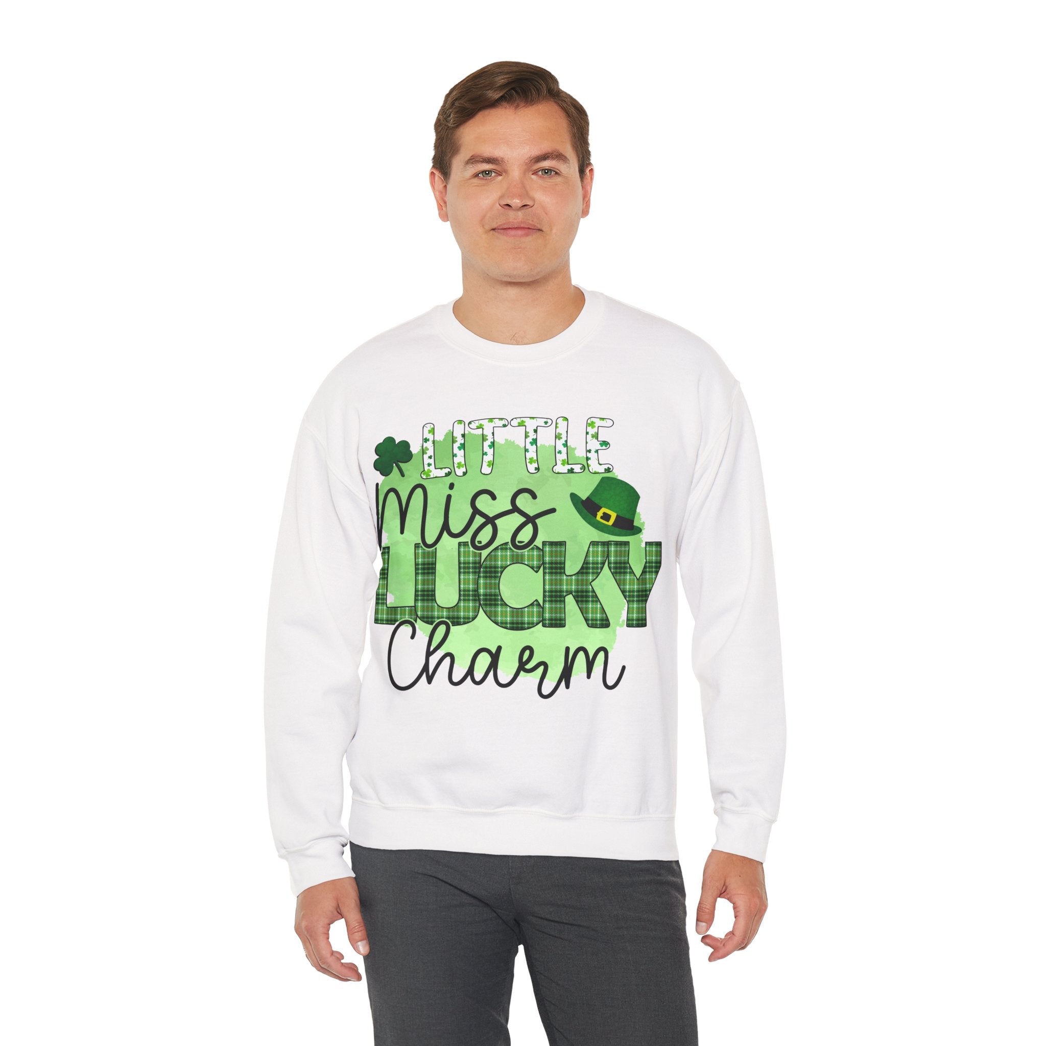 50/50 cotton-polyester Lucky Charm Unisex Sweatshirt - ZemaStyle