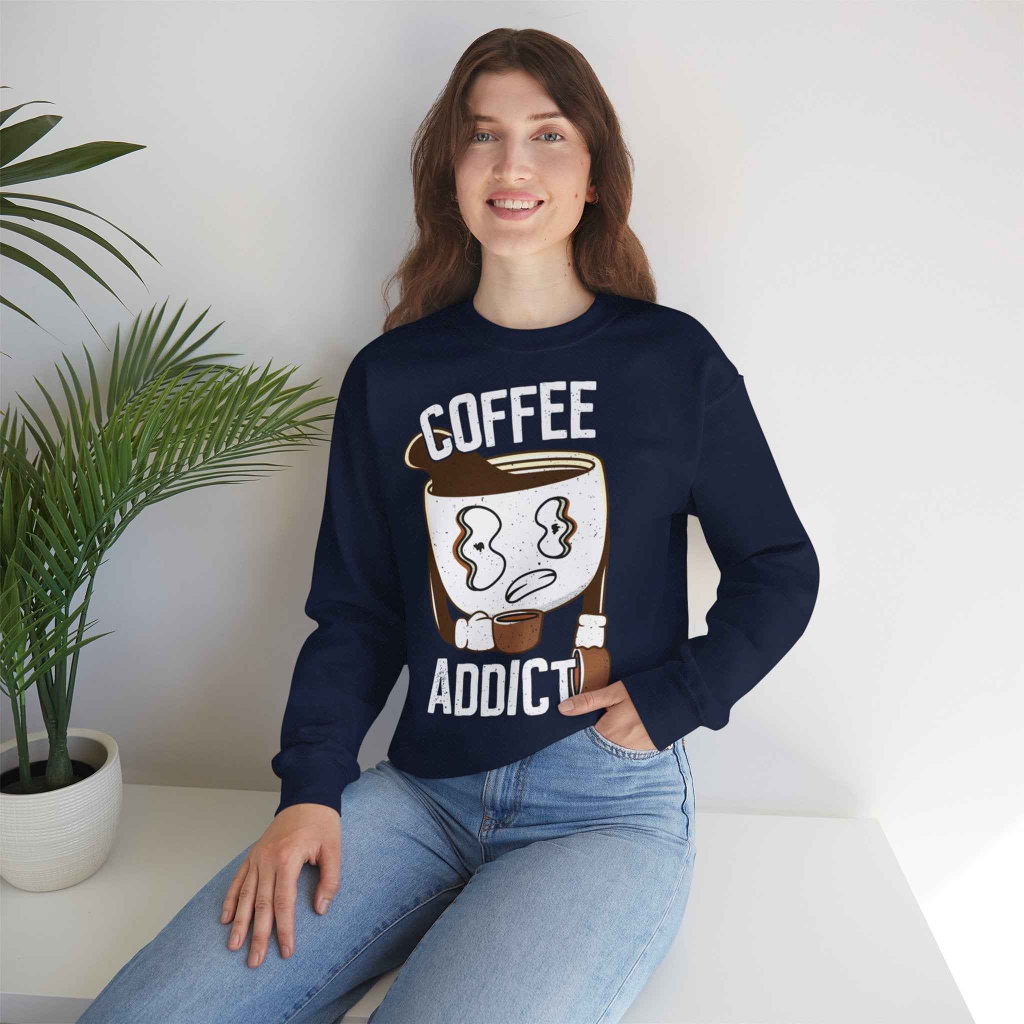 50/50 cotton-polyester Coffee Addict Unisex Sweatshirt