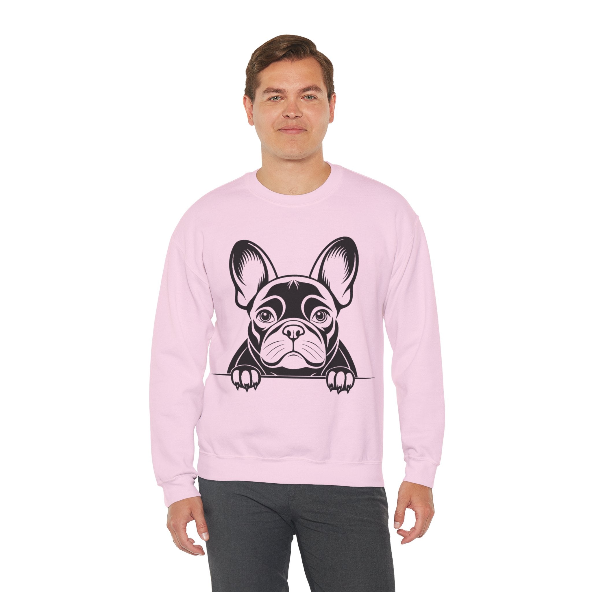 50/50 Cotton-Polyester French Bulldog Unisex Sweatshirt - ZemaStyle