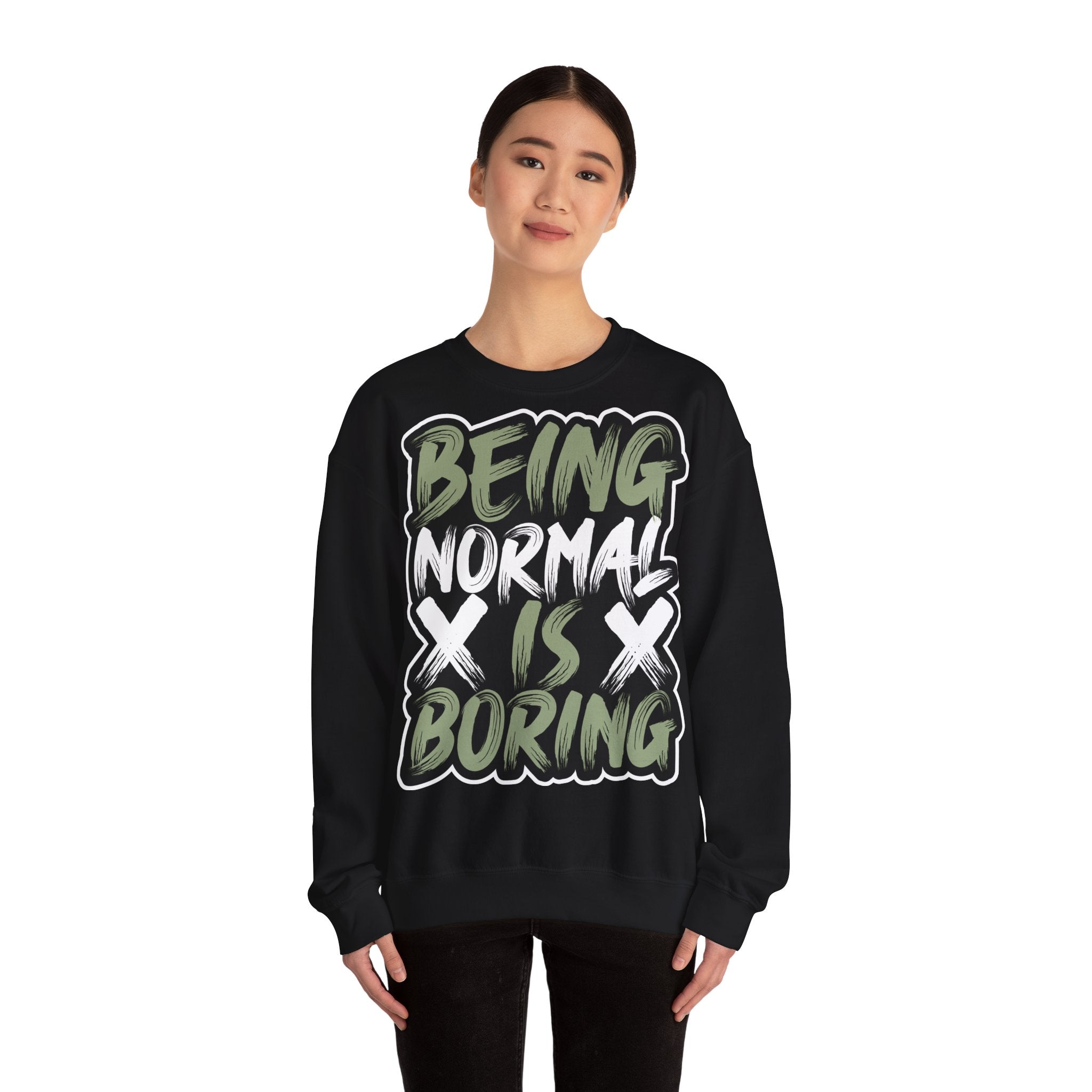 50/50 cotton-polyester Being Normal Is Boring Unisex Sweatshirt - ZemaStyle