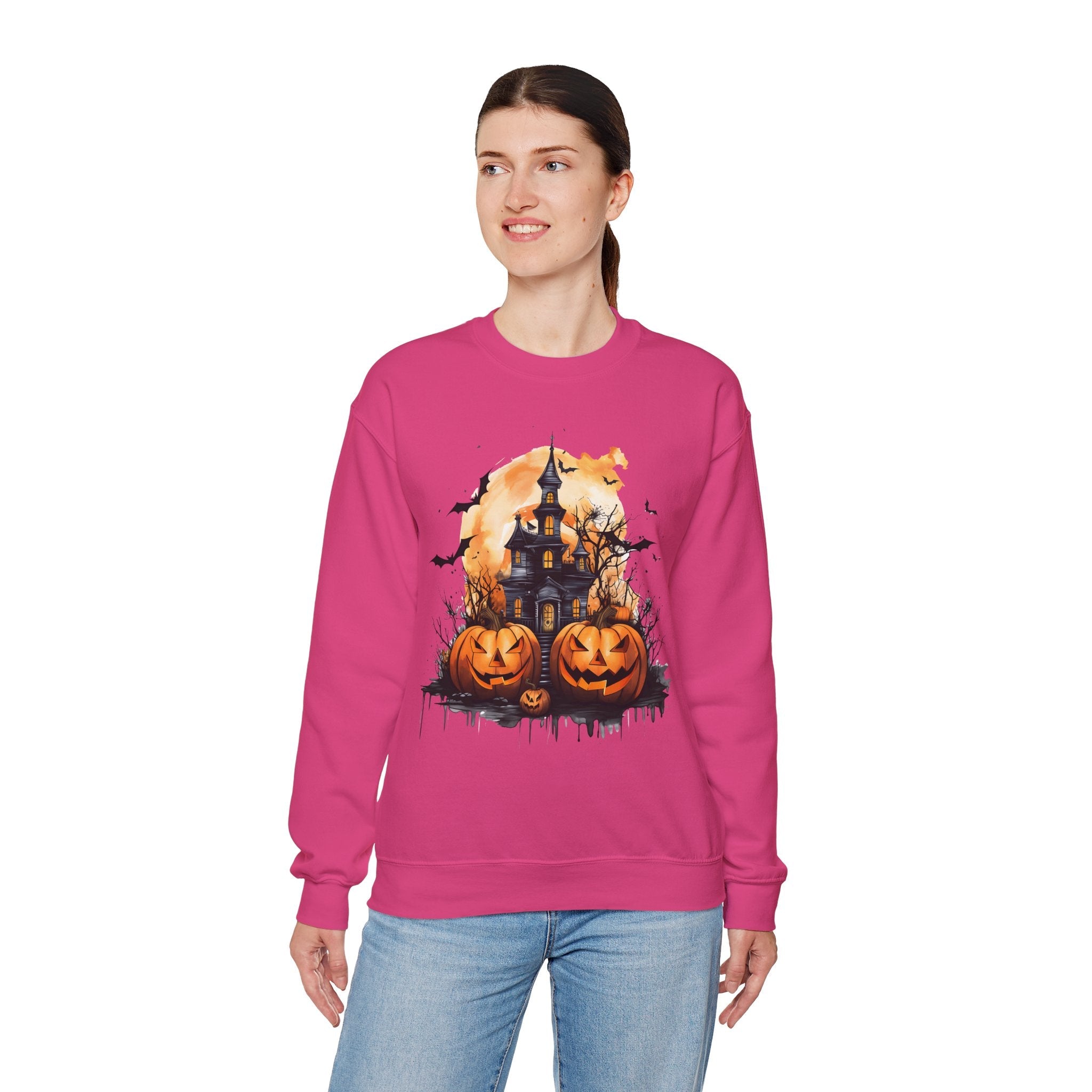 50/50 cotton-polyester Halloween Unisex Sweatshirt - ZemaStyle