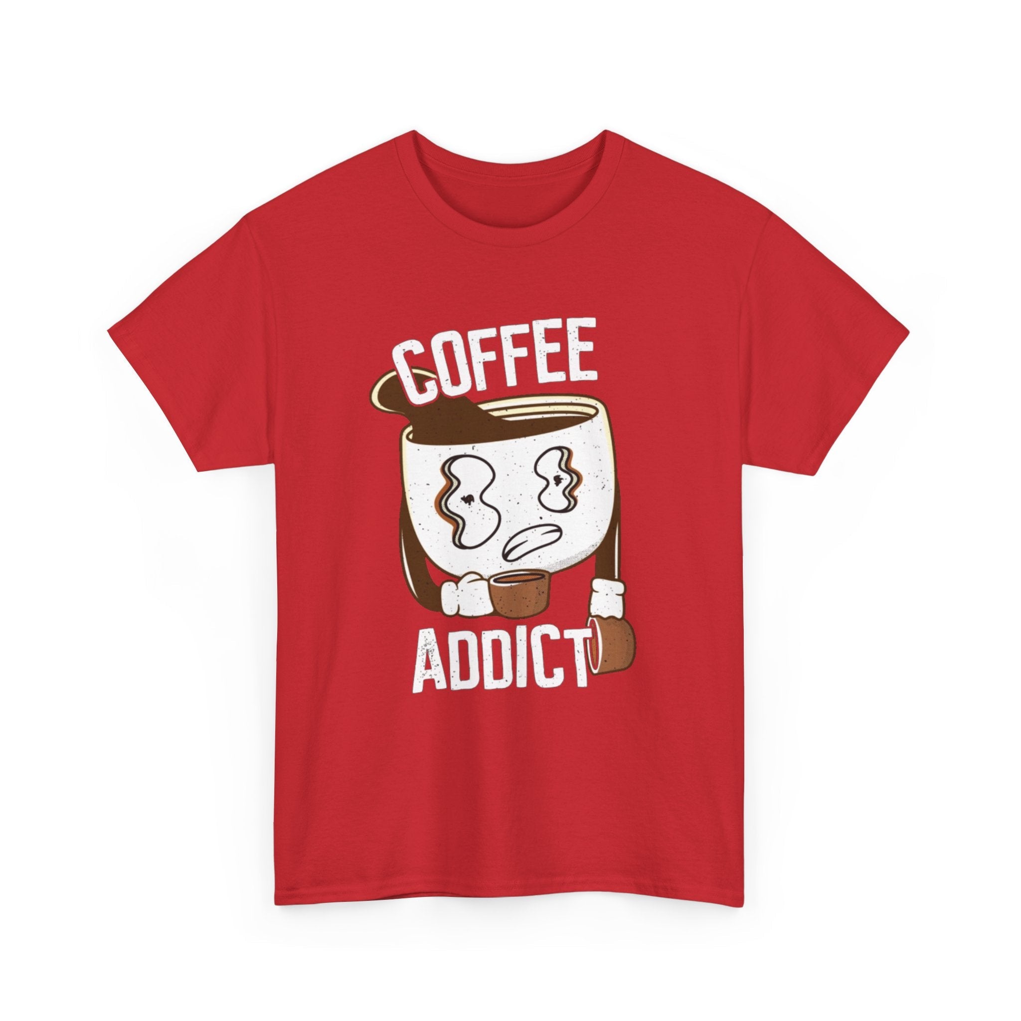 100% Cotton Coffee Addict t-shirt - ZemaStyle