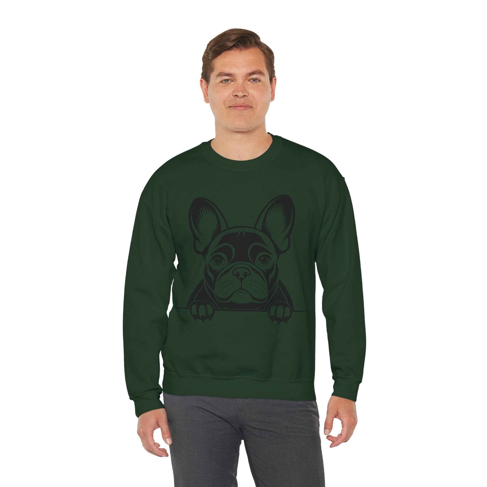 50/50 Cotton-Polyester French Bulldog Unisex Sweatshirt