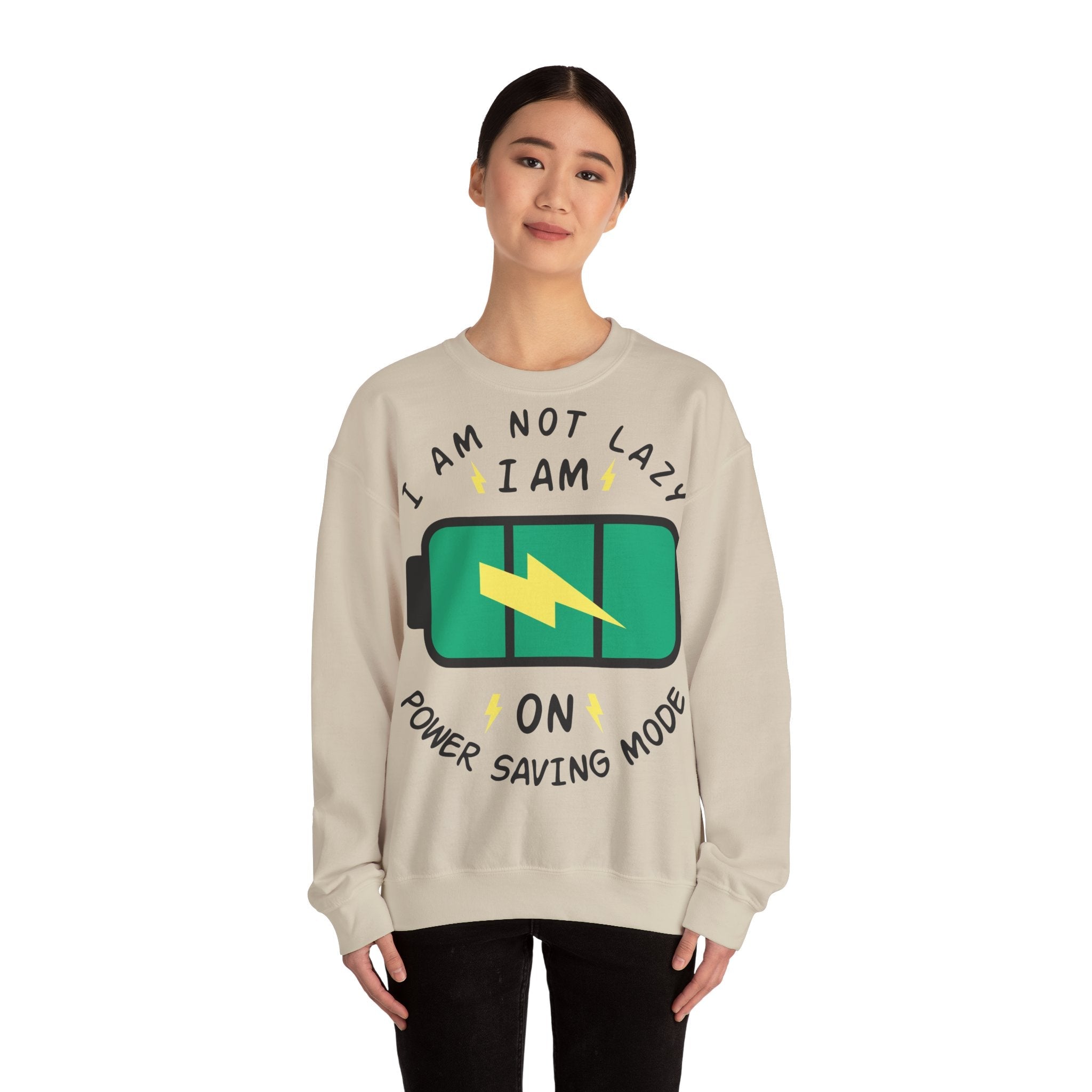 50/50 cotton-polyester Power Saving Mode Unisex Sweatshirt - ZemaStyle