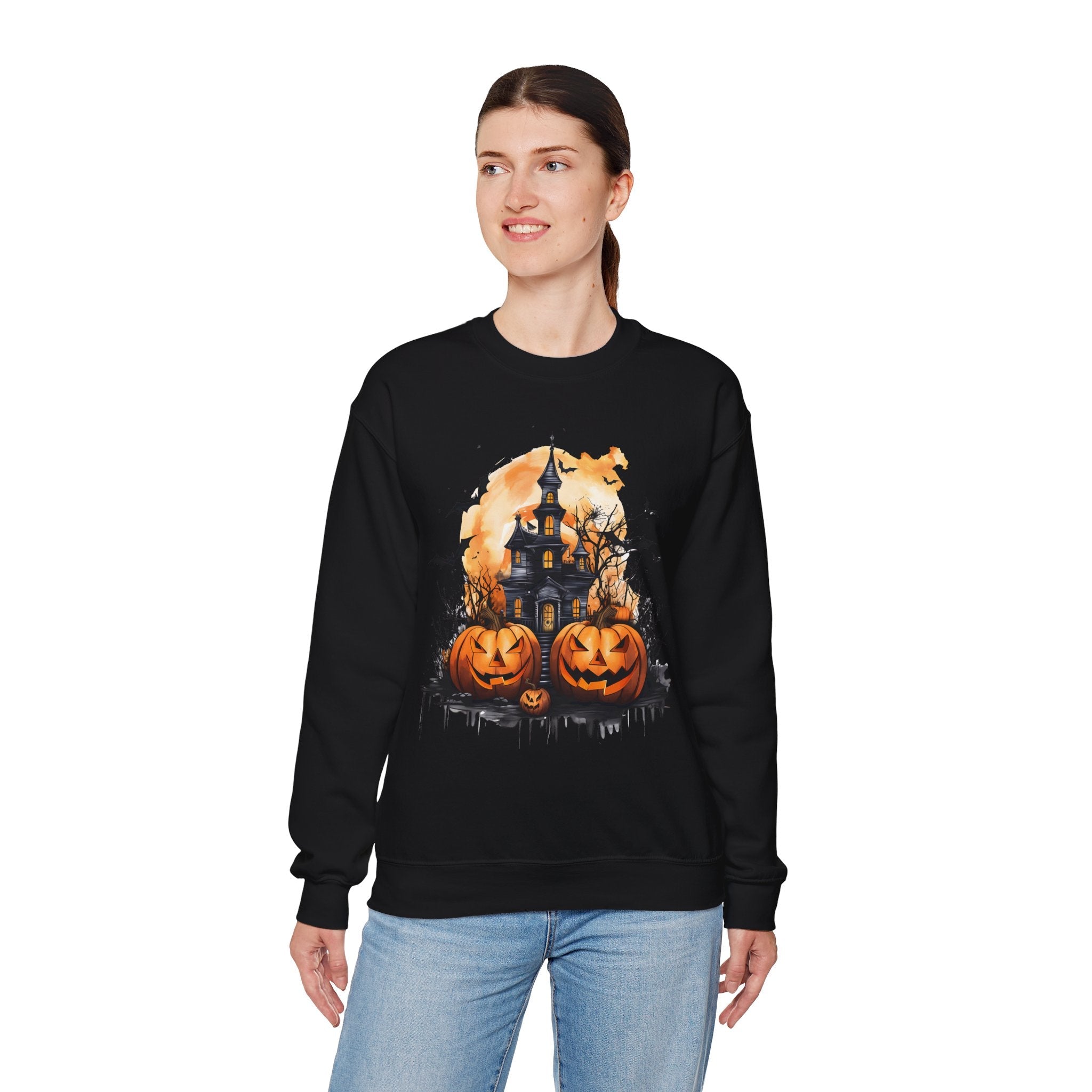50/50 cotton-polyester Halloween Unisex Sweatshirt - ZemaStyle