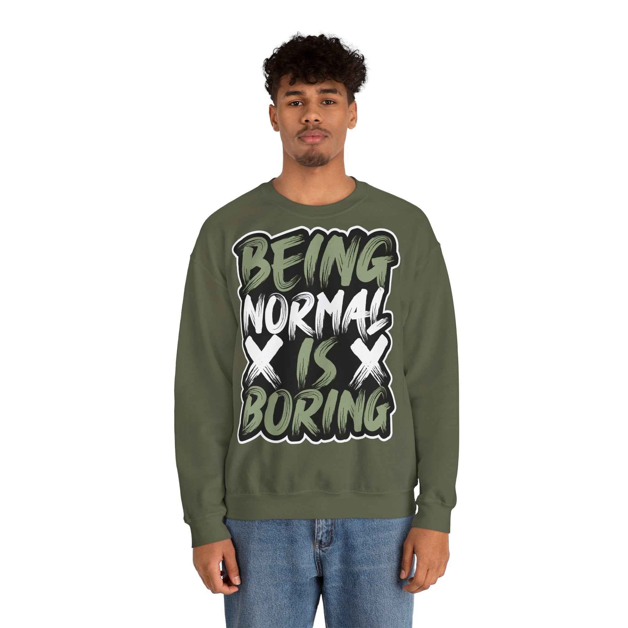 50/50 cotton-polyester Being Normal Is Boring Unisex Sweatshirt