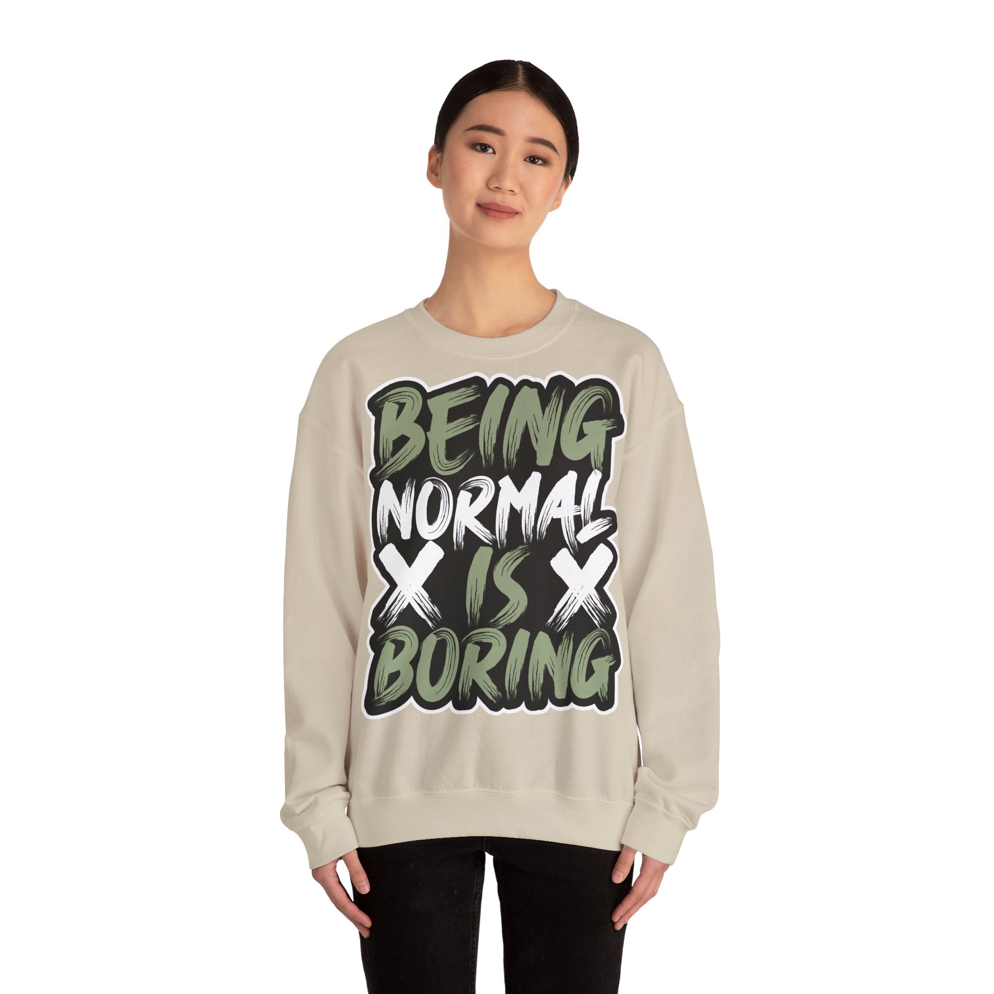 50/50 cotton-polyester Being Normal Is Boring Unisex Sweatshirt - ZemaStyle