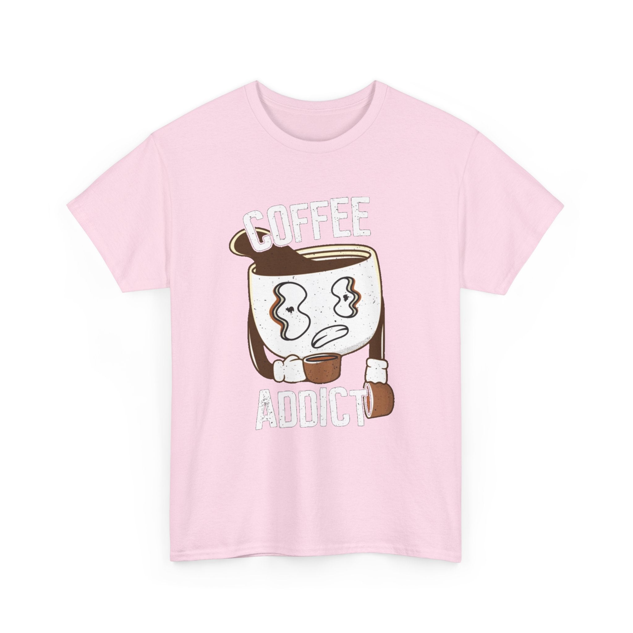 100% Cotton Coffee Addict t-shirt - ZemaStyle
