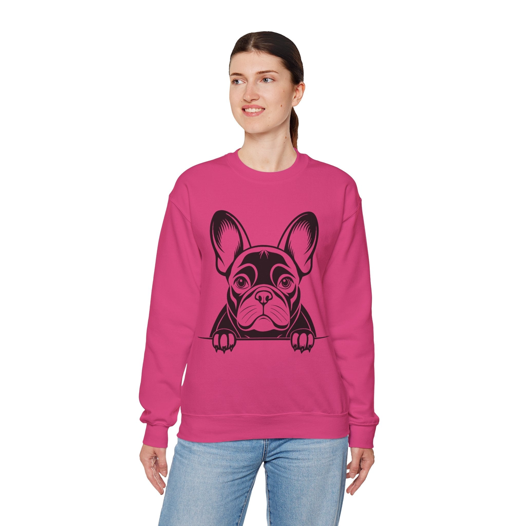 50/50 Cotton-Polyester French Bulldog Unisex Sweatshirt - ZemaStyle