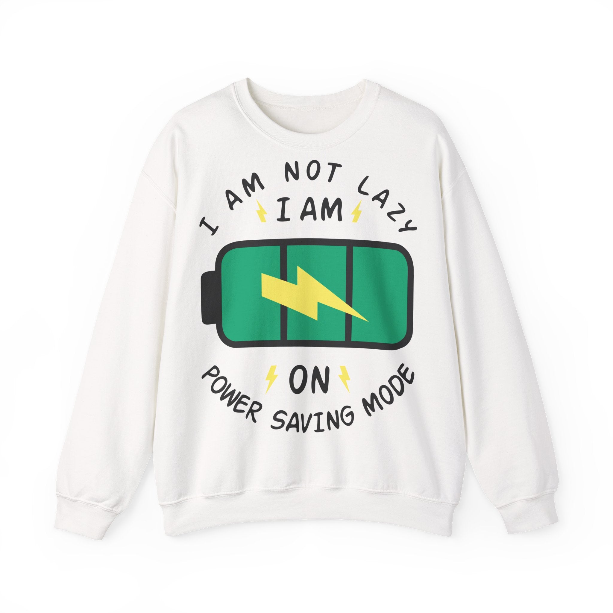 50/50 cotton-polyester Power Saving Mode Unisex Sweatshirt - ZemaStyle
