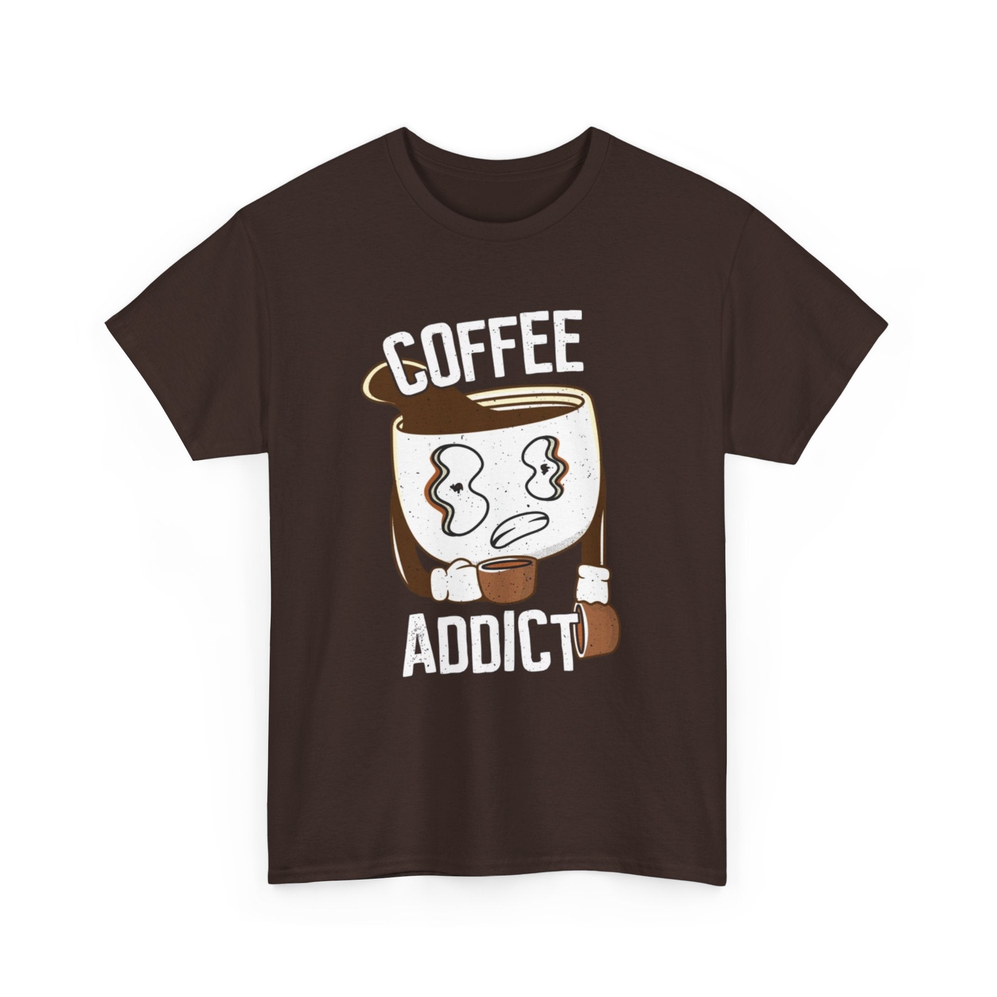 100% Cotton Coffee Addict t-shirt - ZemaStyle