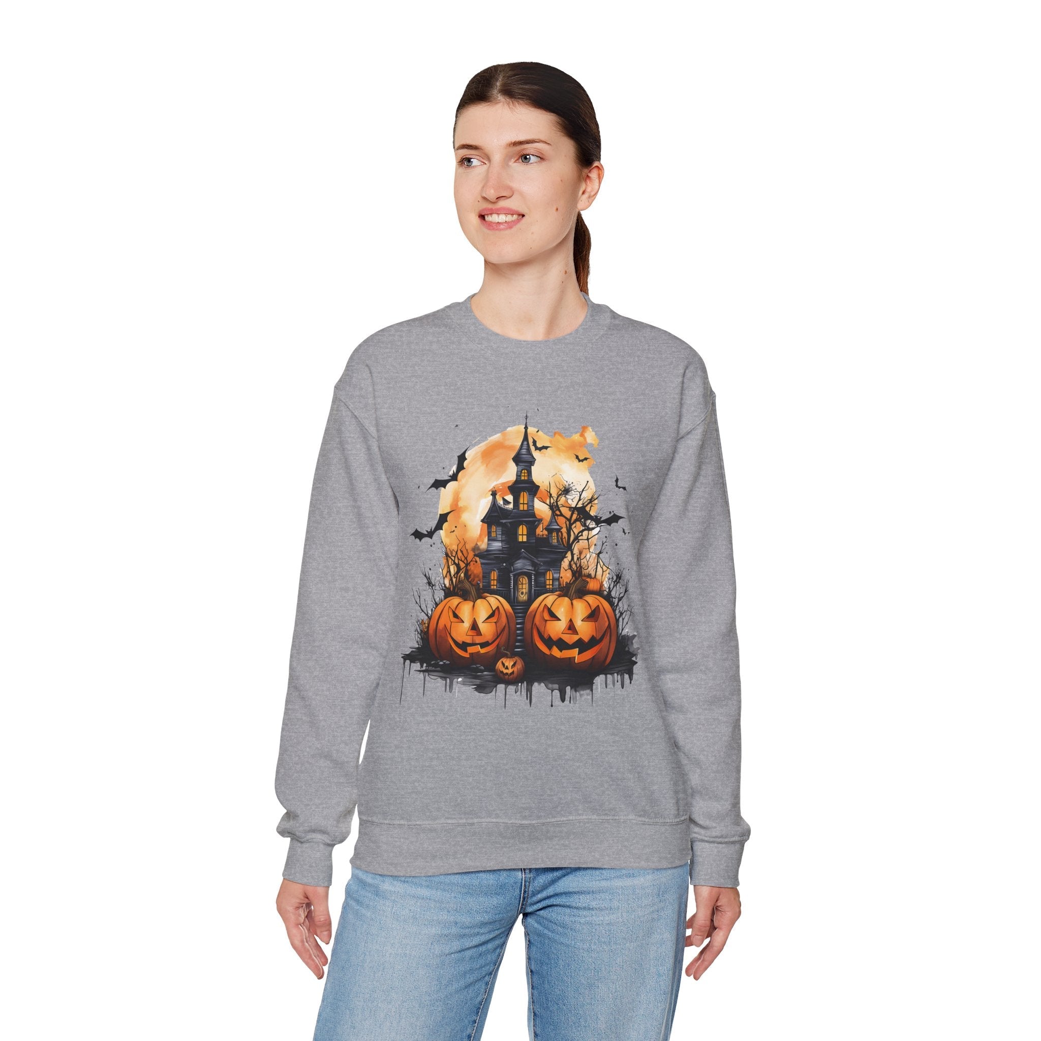 50/50 cotton-polyester Halloween Unisex Sweatshirt - ZemaStyle