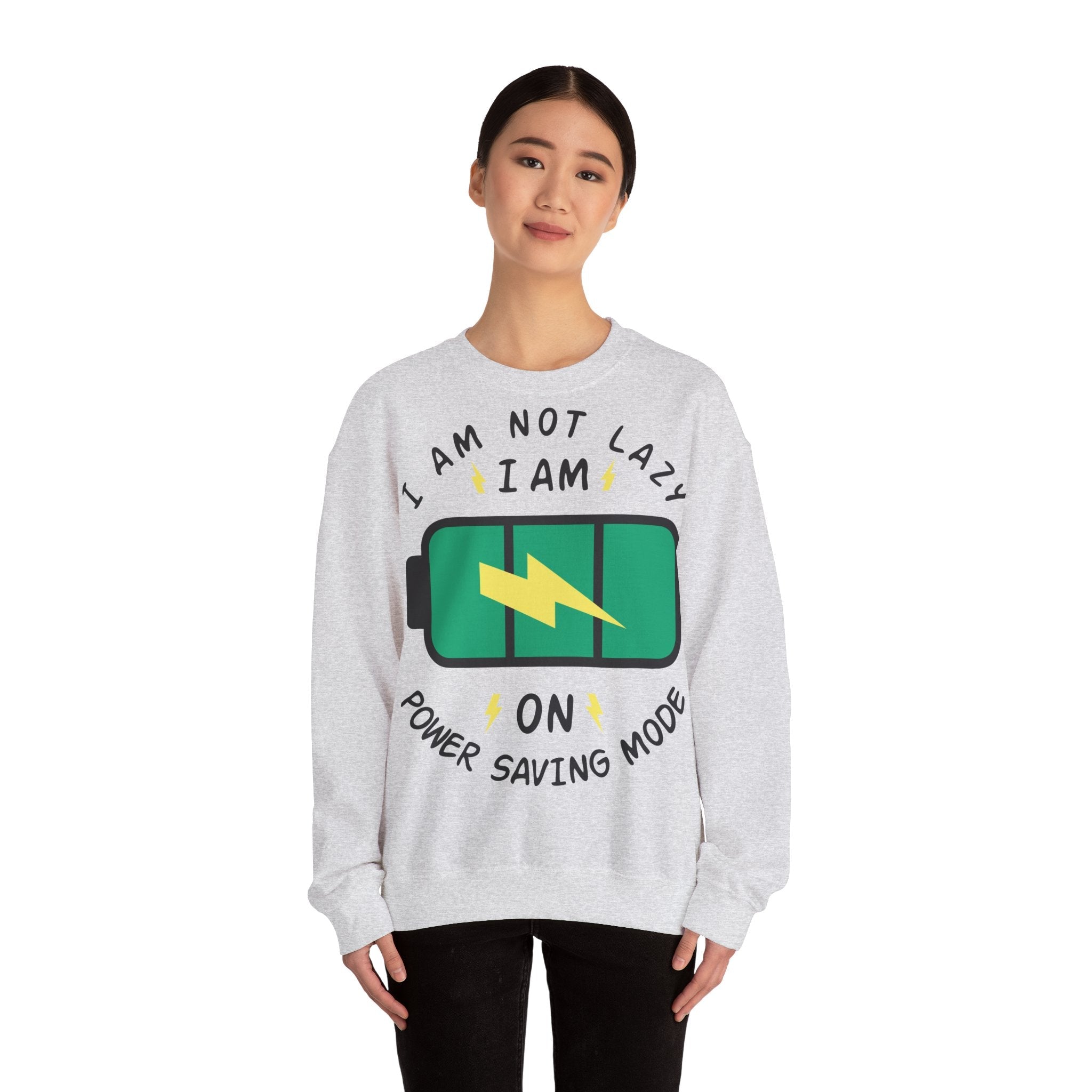 50/50 cotton-polyester Power Saving Mode Unisex Sweatshirt - ZemaStyle