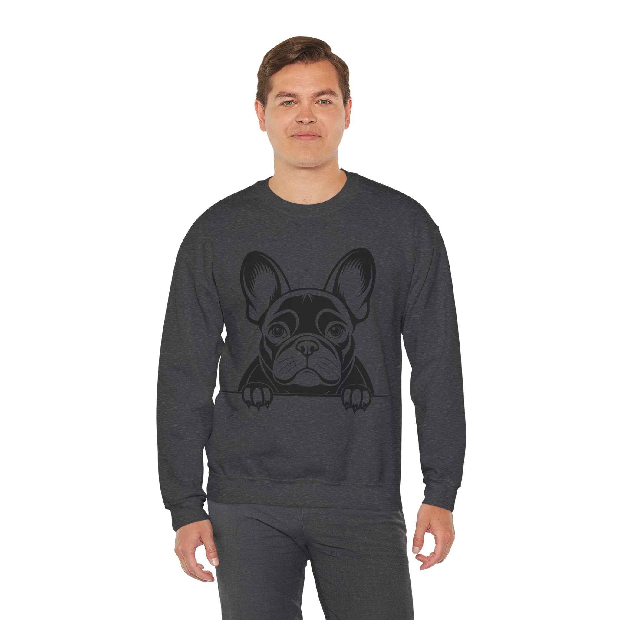 50/50 Cotton-Polyester French Bulldog Unisex Sweatshirt