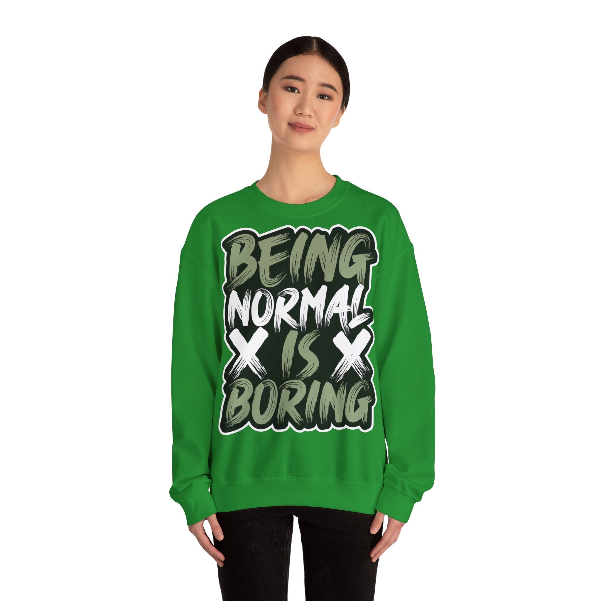 50/50 cotton-polyester Being Normal Is Boring Unisex Sweatshirt - ZemaStyle