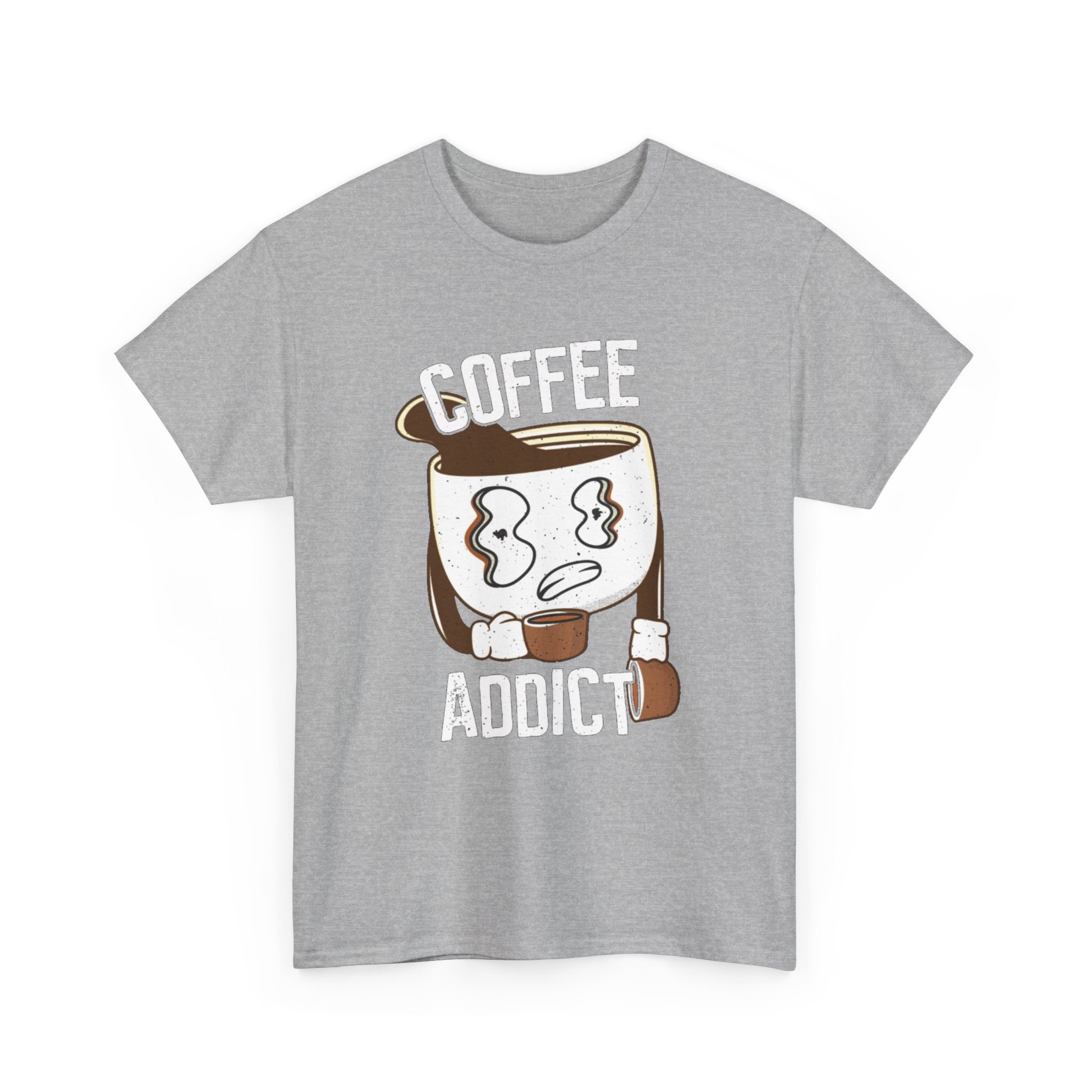 100% Cotton Coffee Addict t-shirt - ZemaStyle