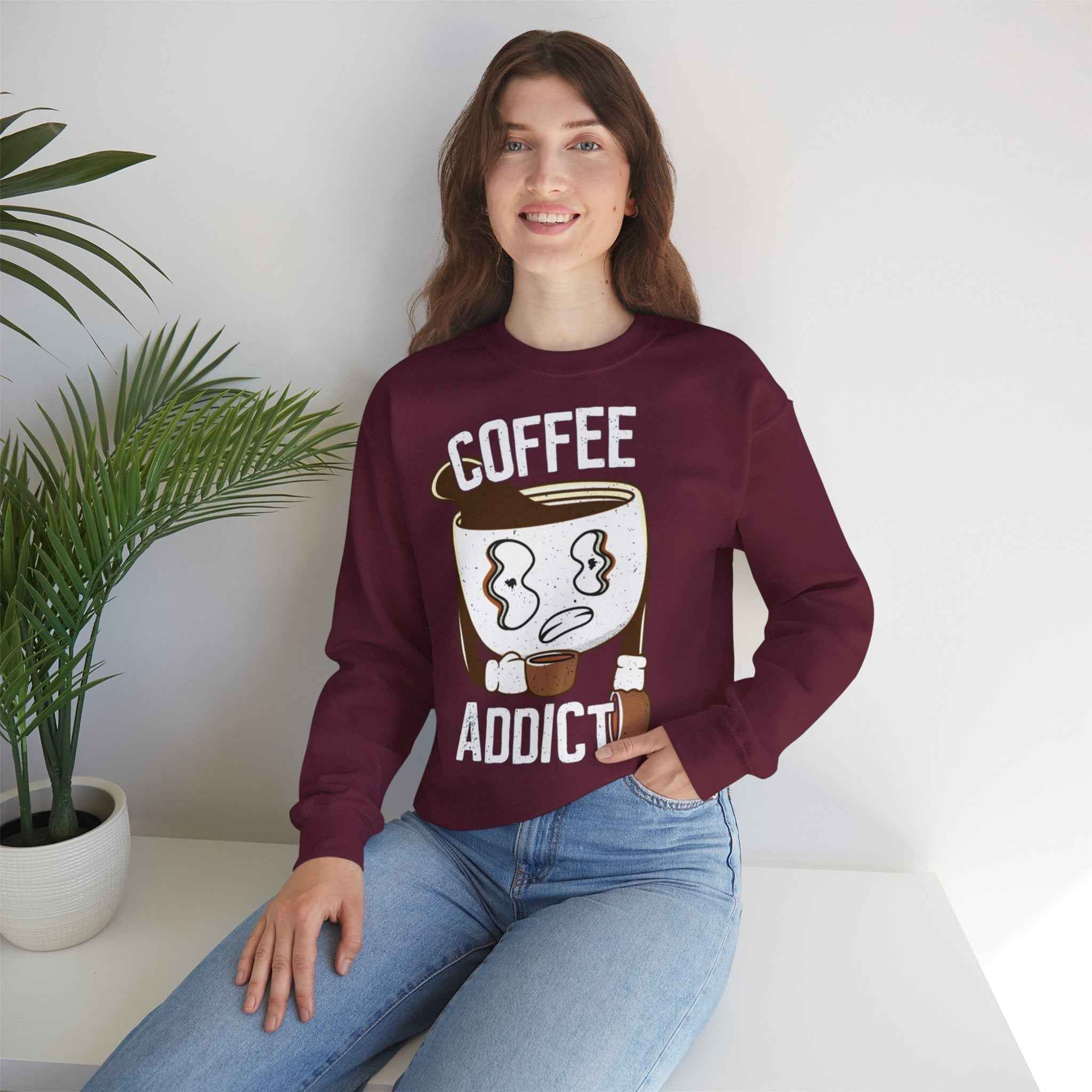 50/50 cotton-polyester Coffee Addict Unisex Sweatshirt
