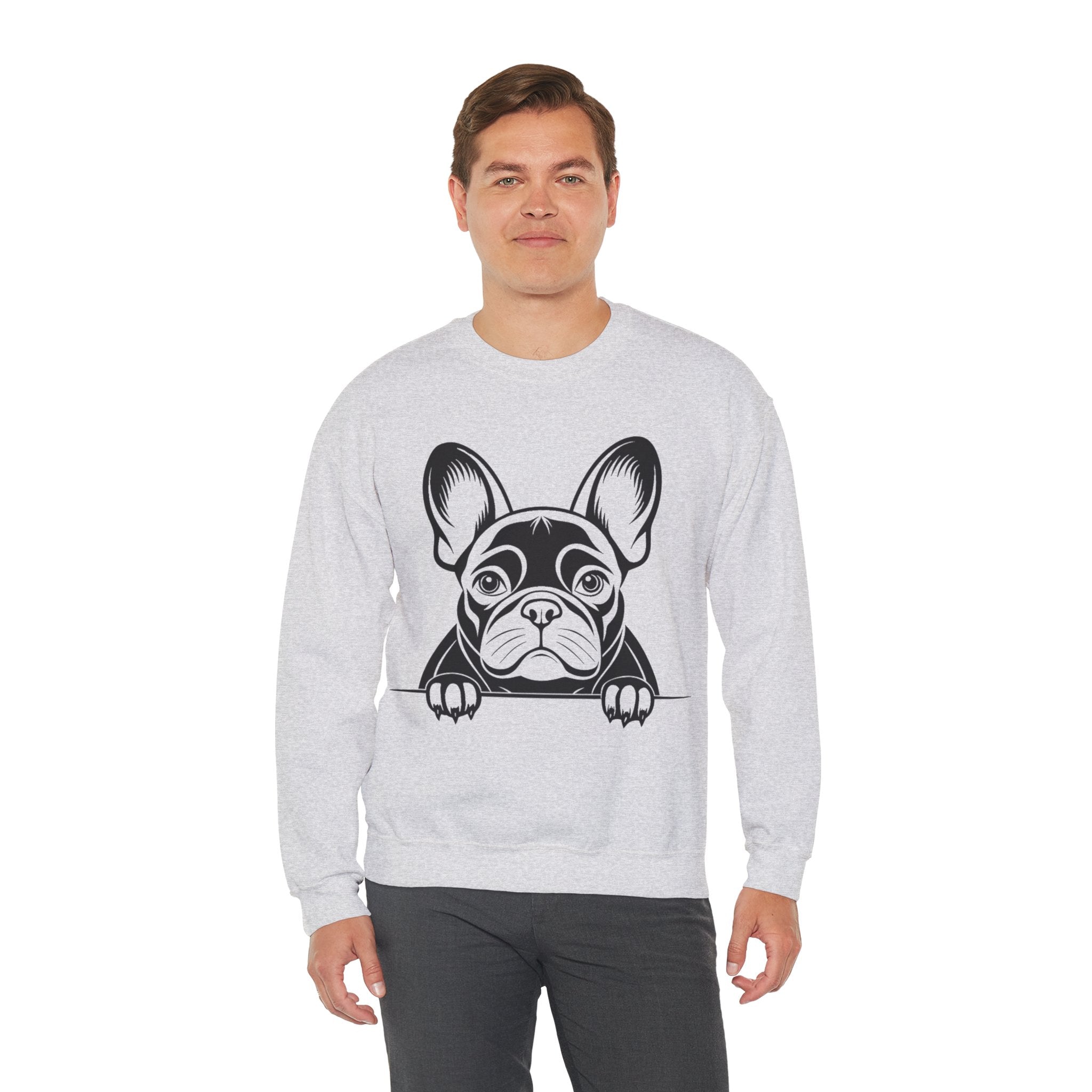 50/50 Cotton-Polyester French Bulldog Unisex Sweatshirt - ZemaStyle