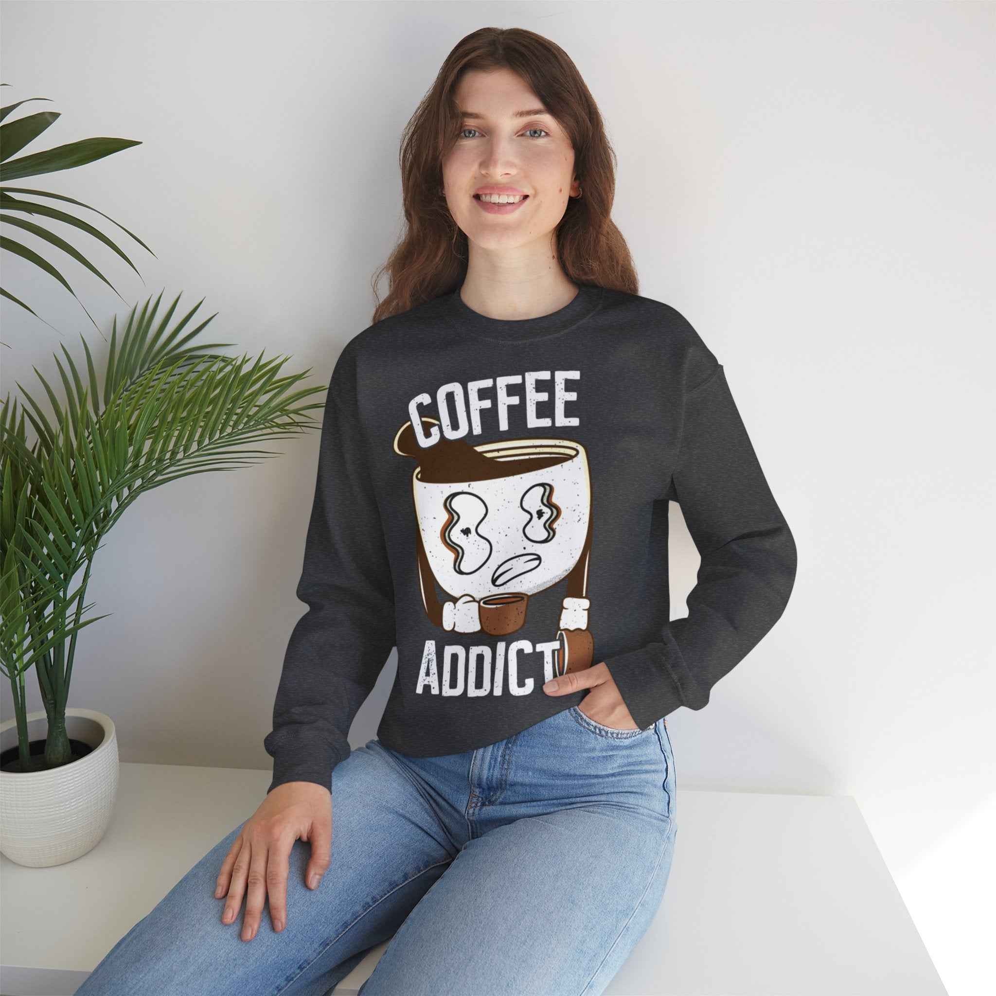 50/50 cotton-polyester Coffee Addict Unisex Sweatshirt