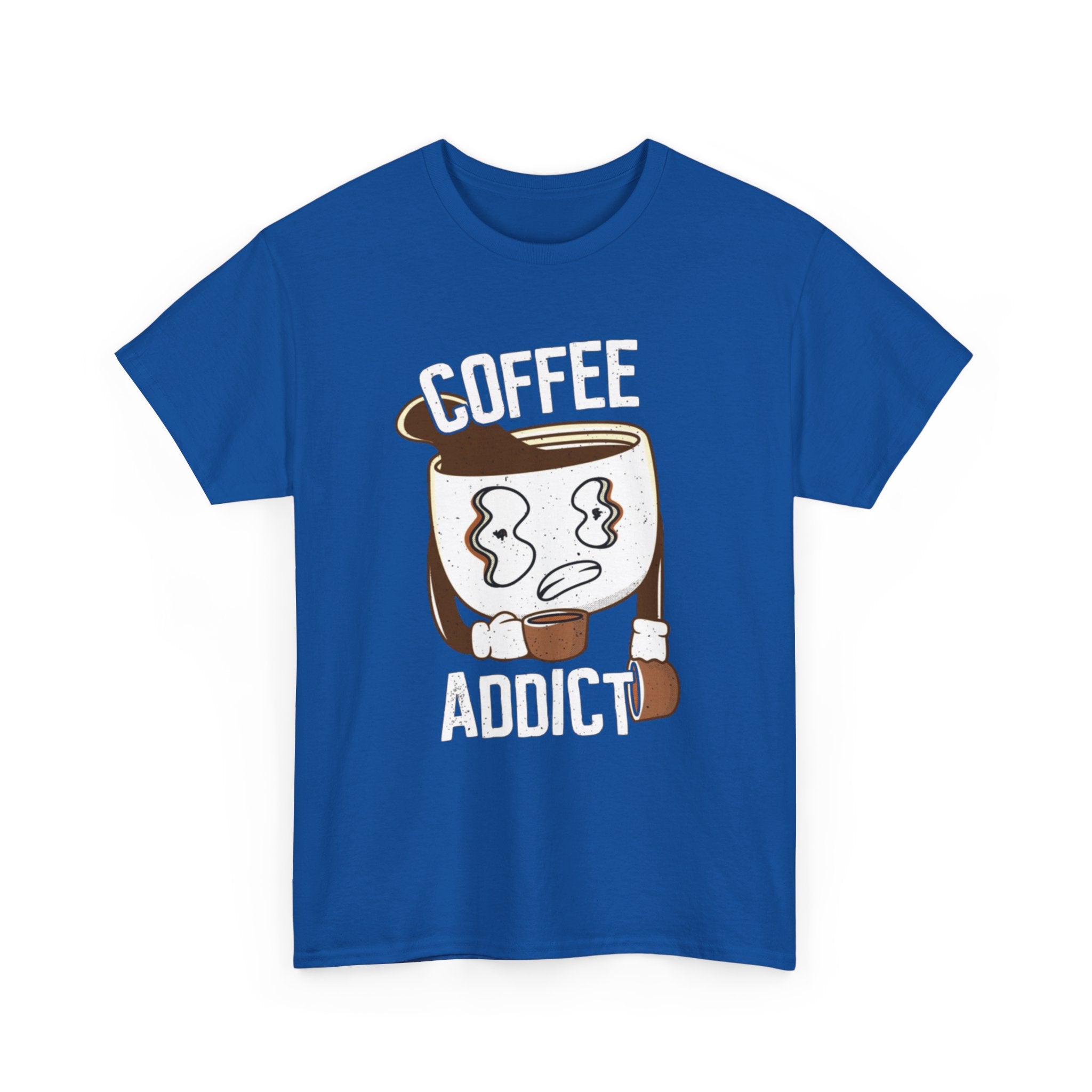 100% Cotton Coffee Addict t-shirt - ZemaStyle