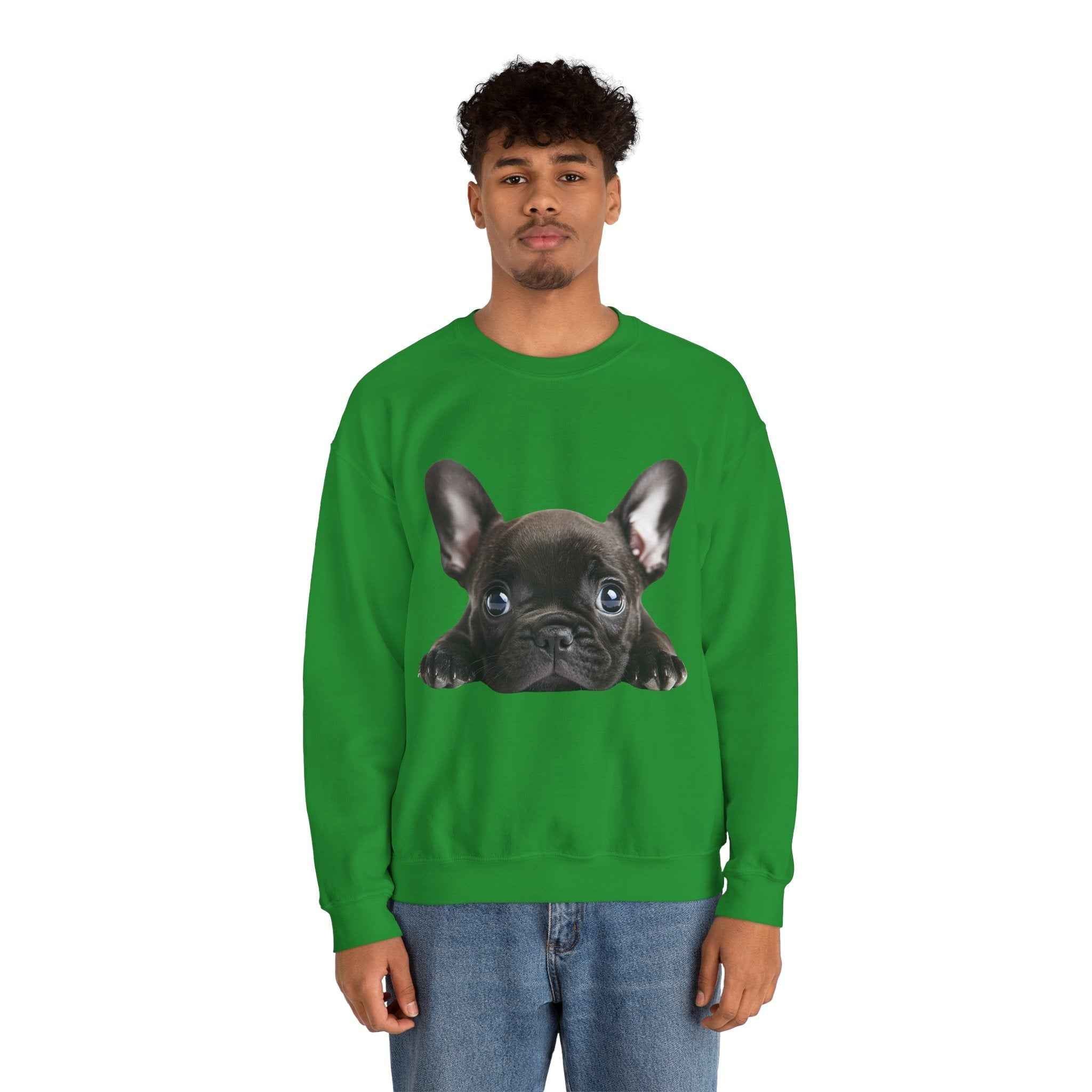 50/50 Cotton-Polyester Unisex French Bulldog Sweatshirt