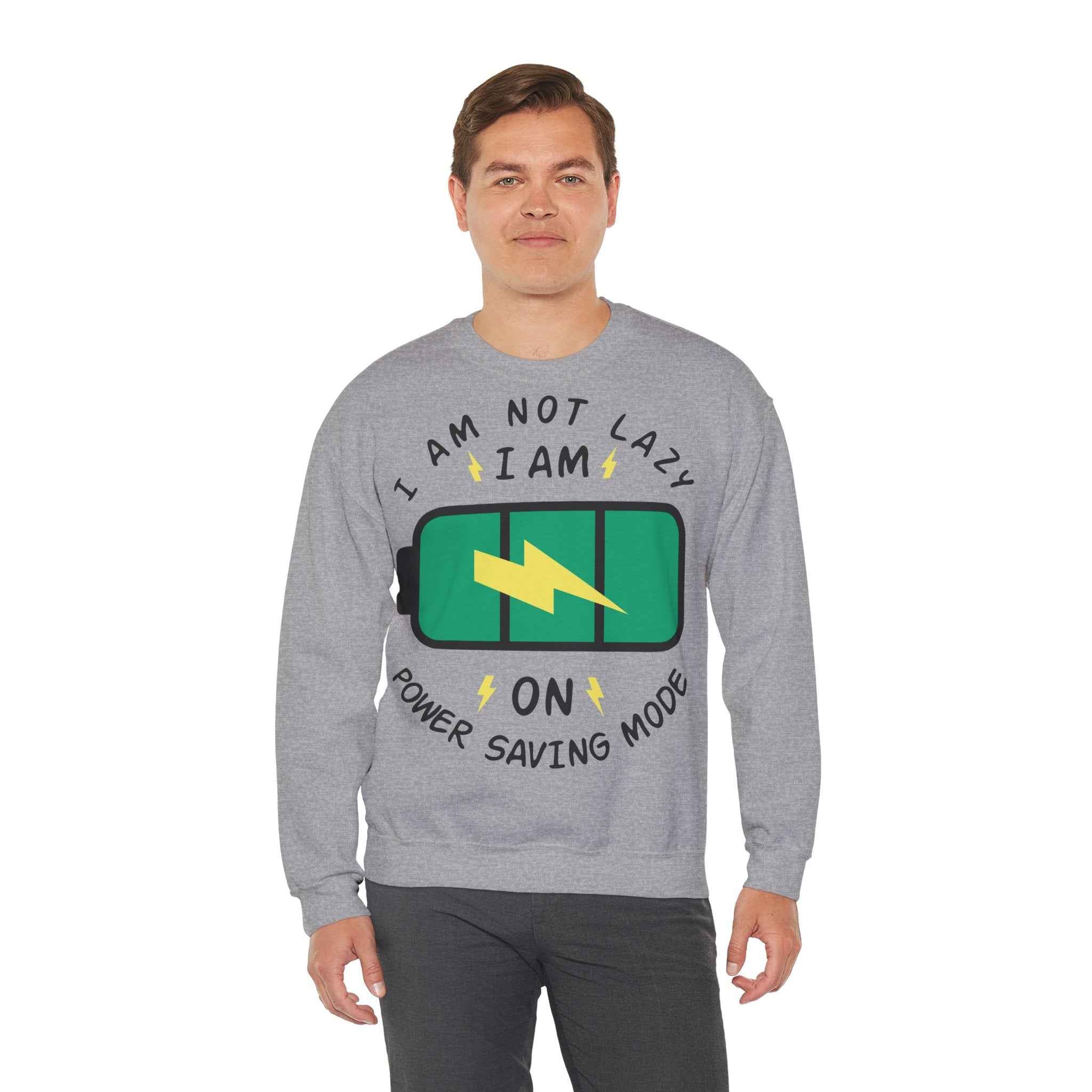50/50 cotton-polyester Power Saving Mode Unisex Sweatshirt