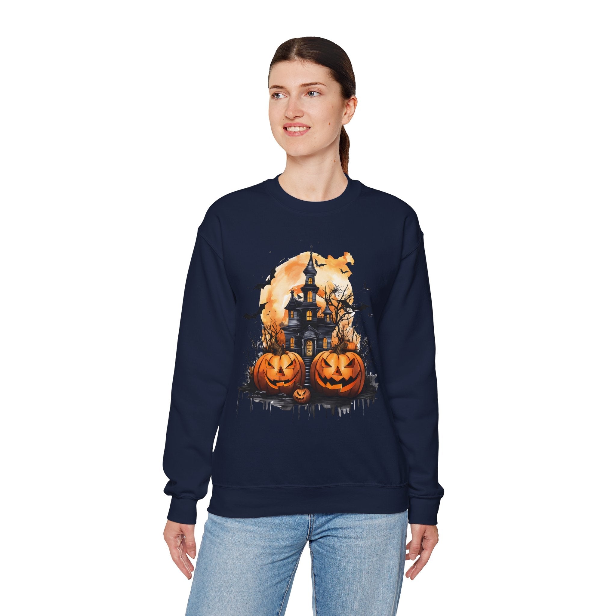 50/50 cotton-polyester Halloween Unisex Sweatshirt - ZemaStyle