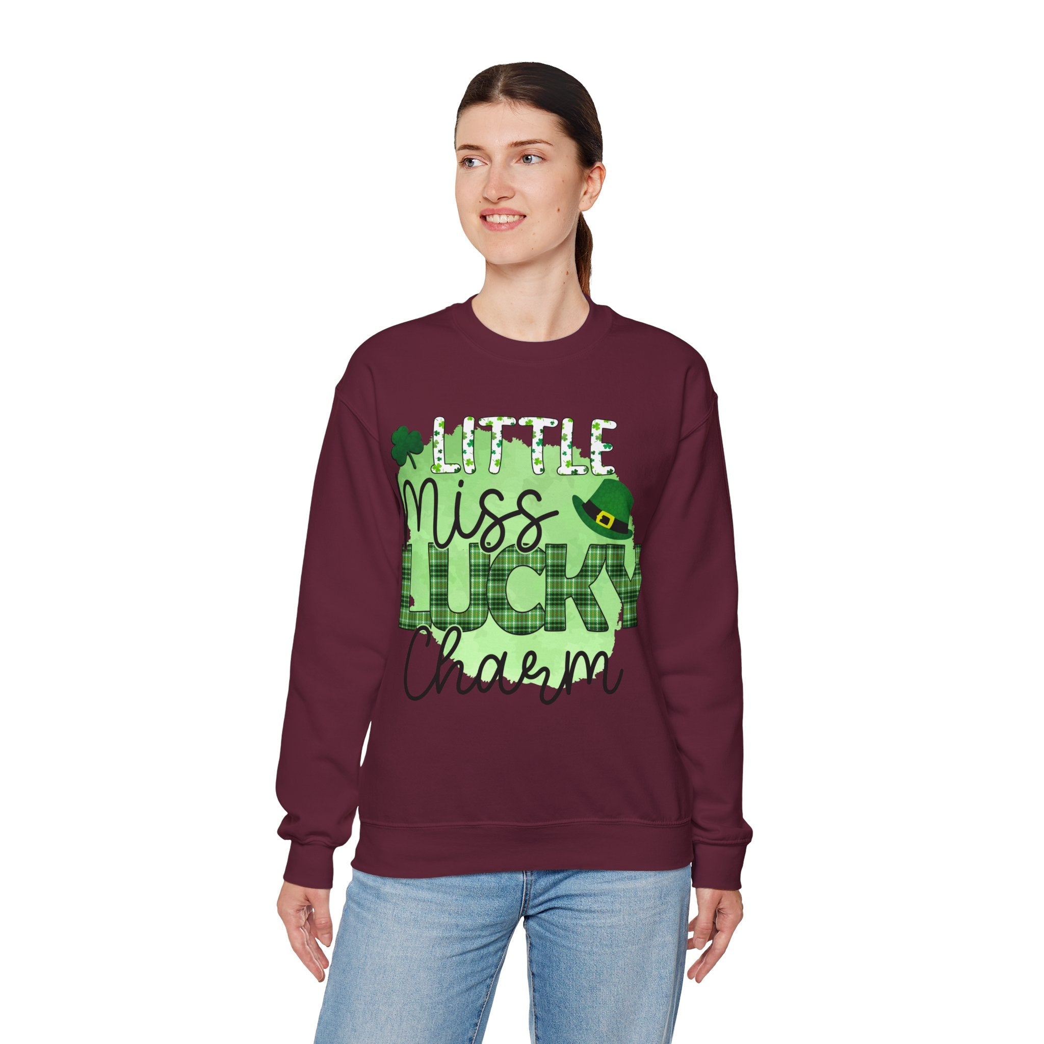 50/50 cotton-polyester Lucky Charm Unisex Sweatshirt - ZemaStyle
