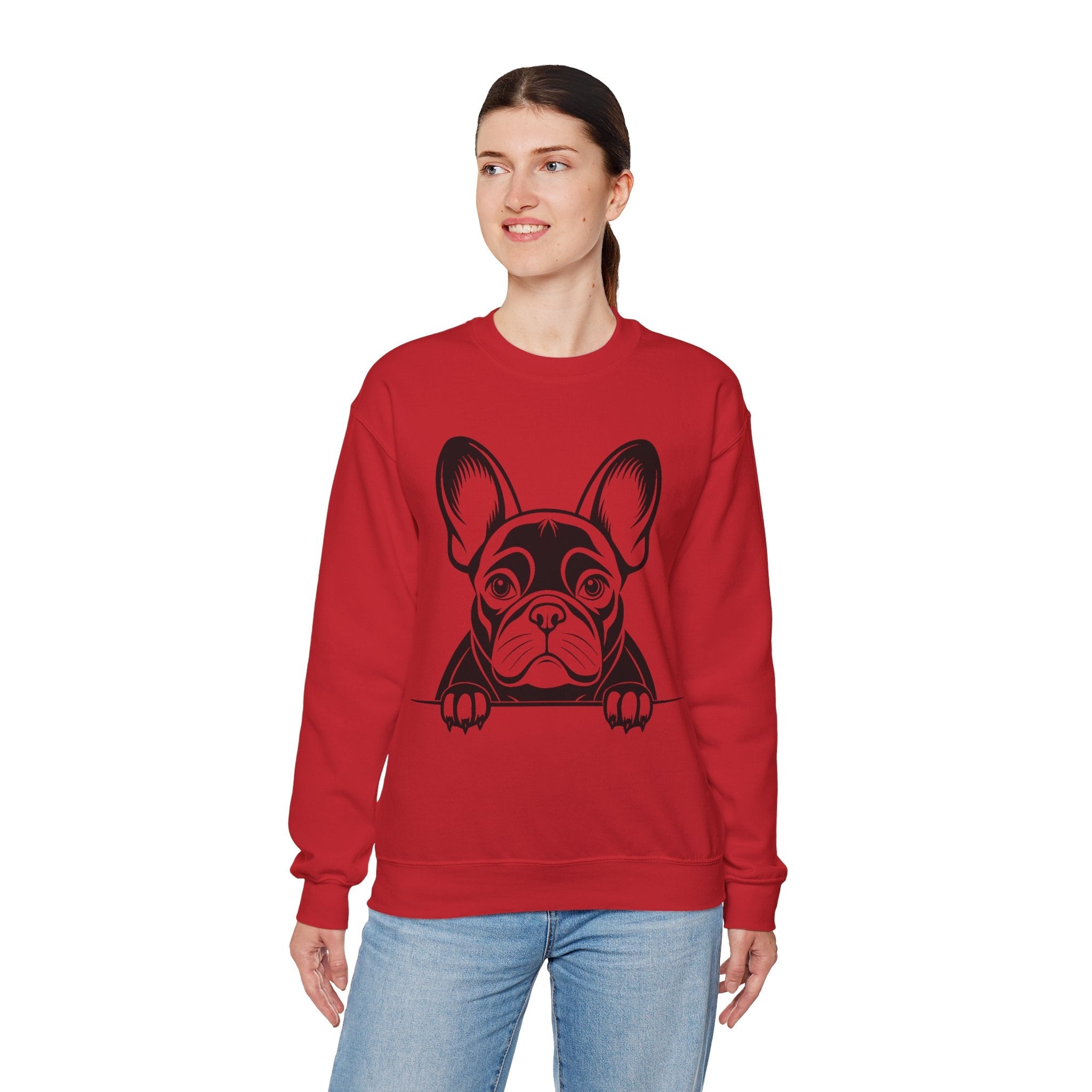 50/50 Cotton-Polyester French Bulldog Unisex Sweatshirt - ZemaStyle