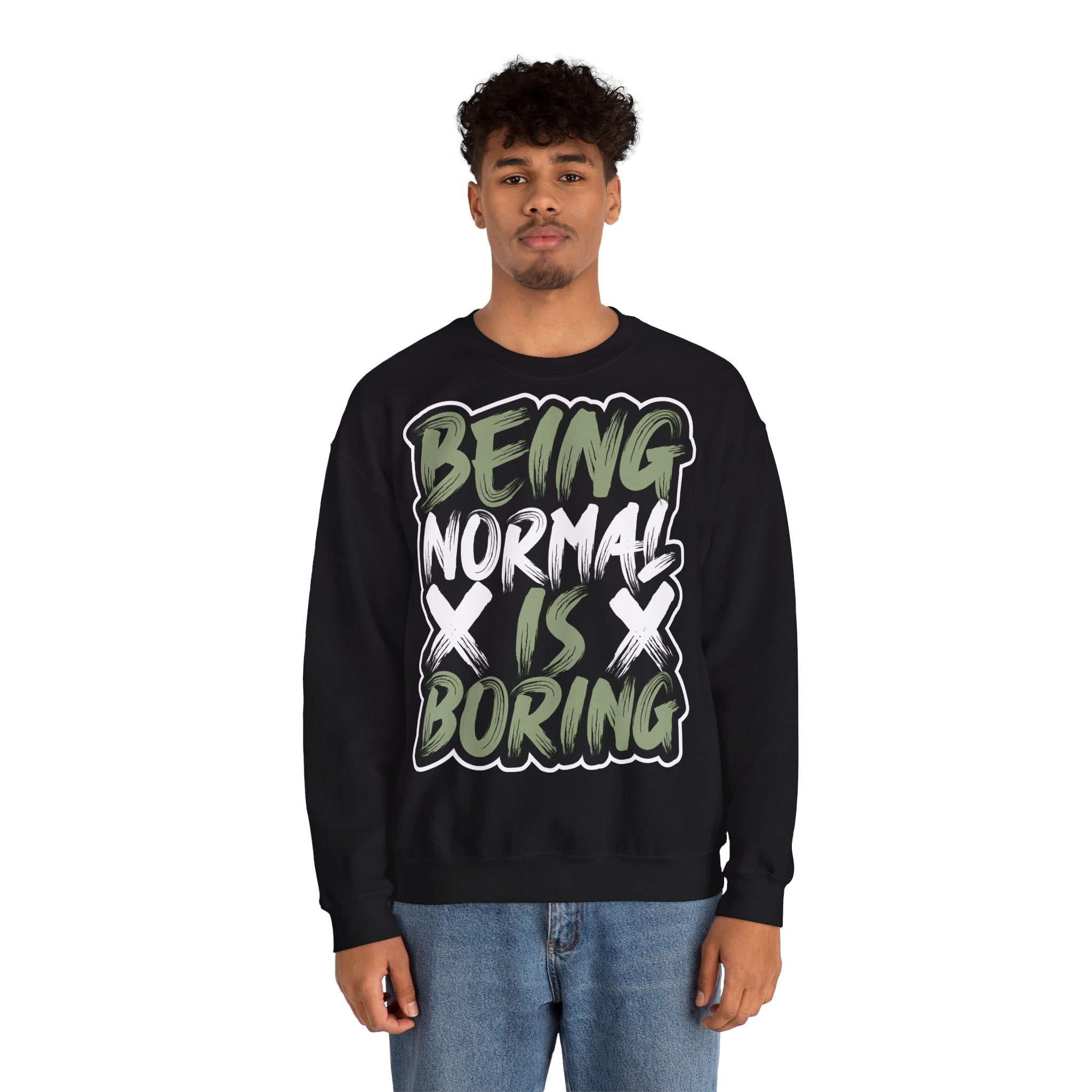 50/50 cotton-polyester Being Normal Is Boring Unisex Sweatshirt - ZemaStyle
