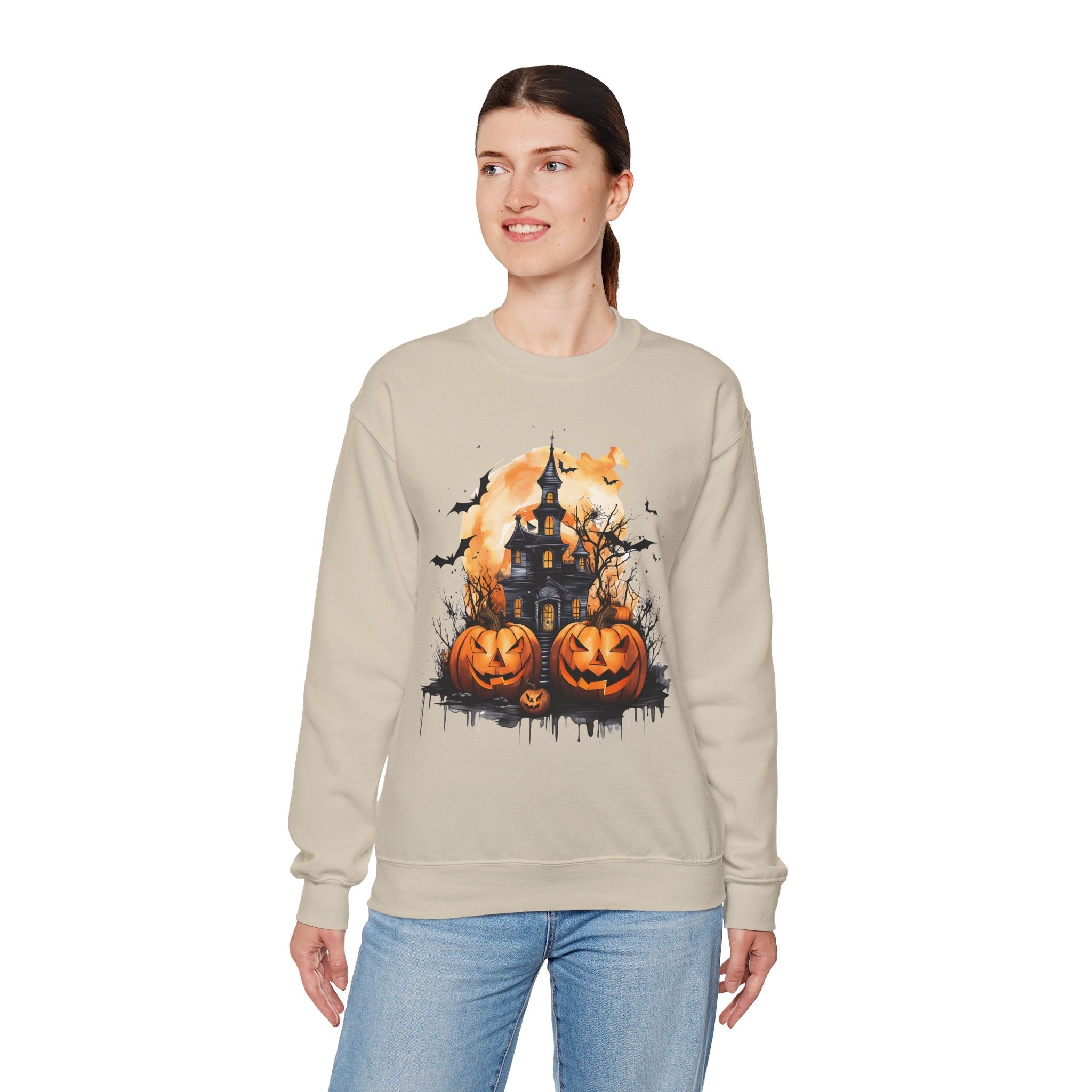 50/50 cotton-polyester Halloween Unisex Sweatshirt - ZemaStyle