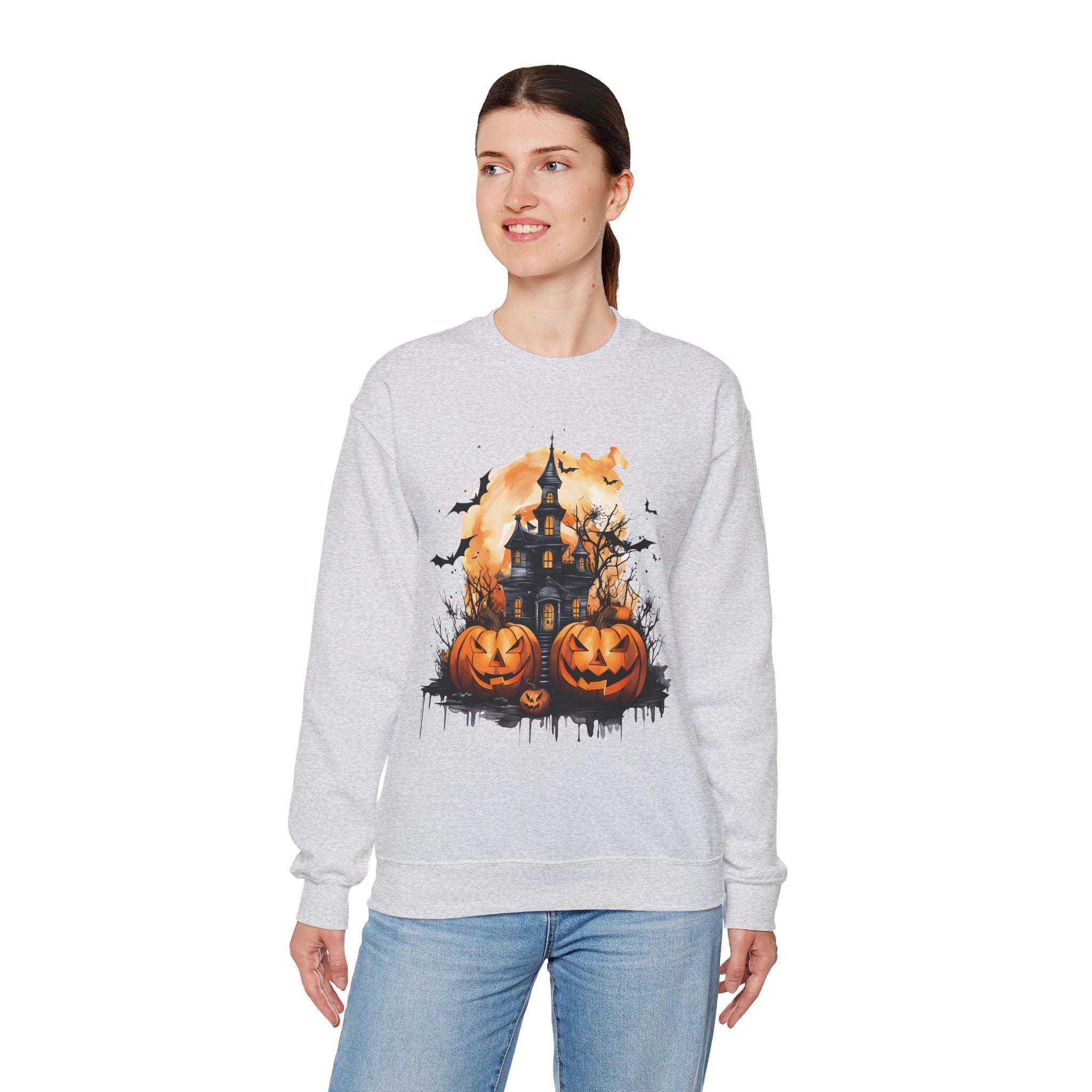 50/50 cotton-polyester Halloween Unisex Sweatshirt - ZemaStyle