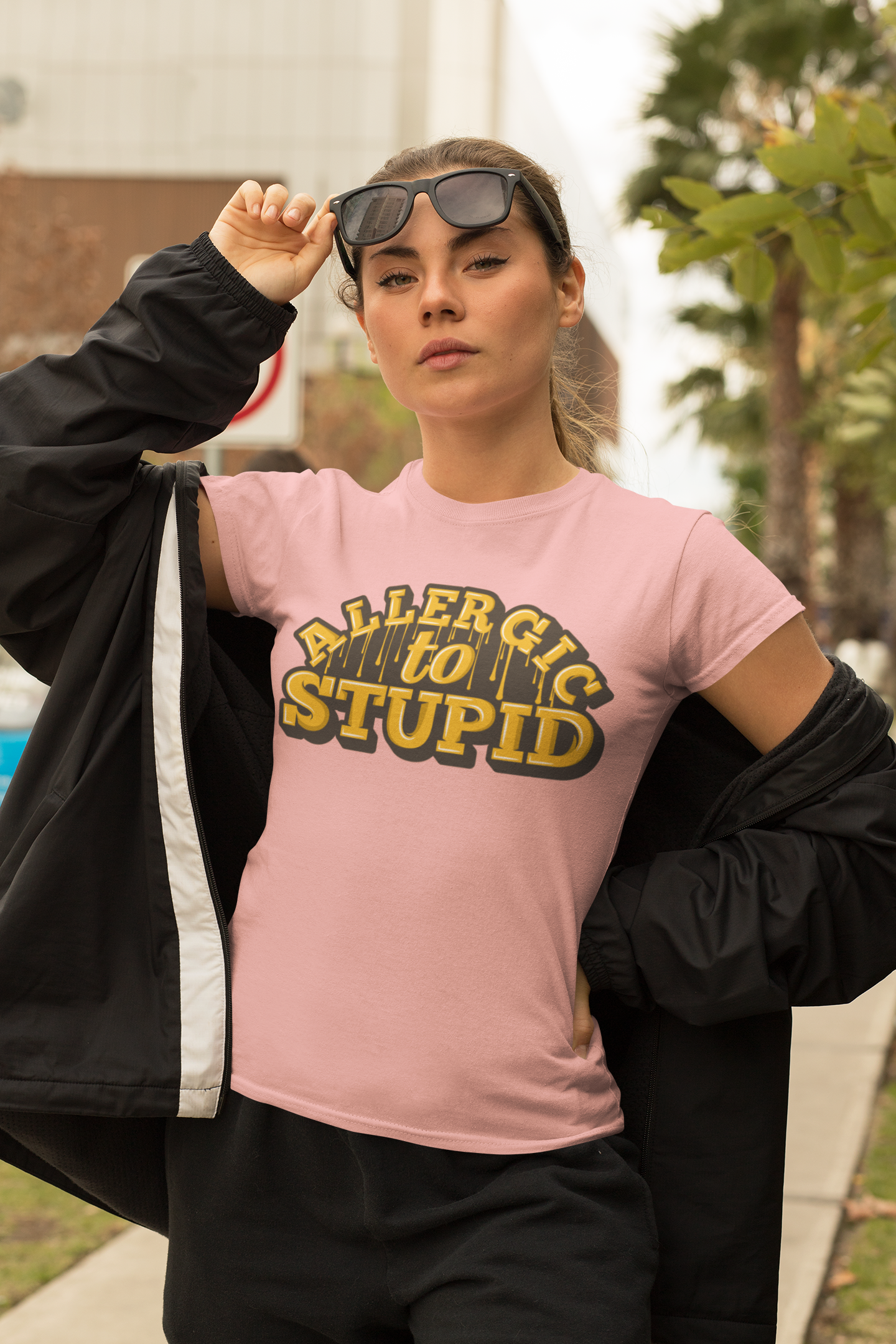 100% cotton Allergic To Stupid Unisex t-shirt