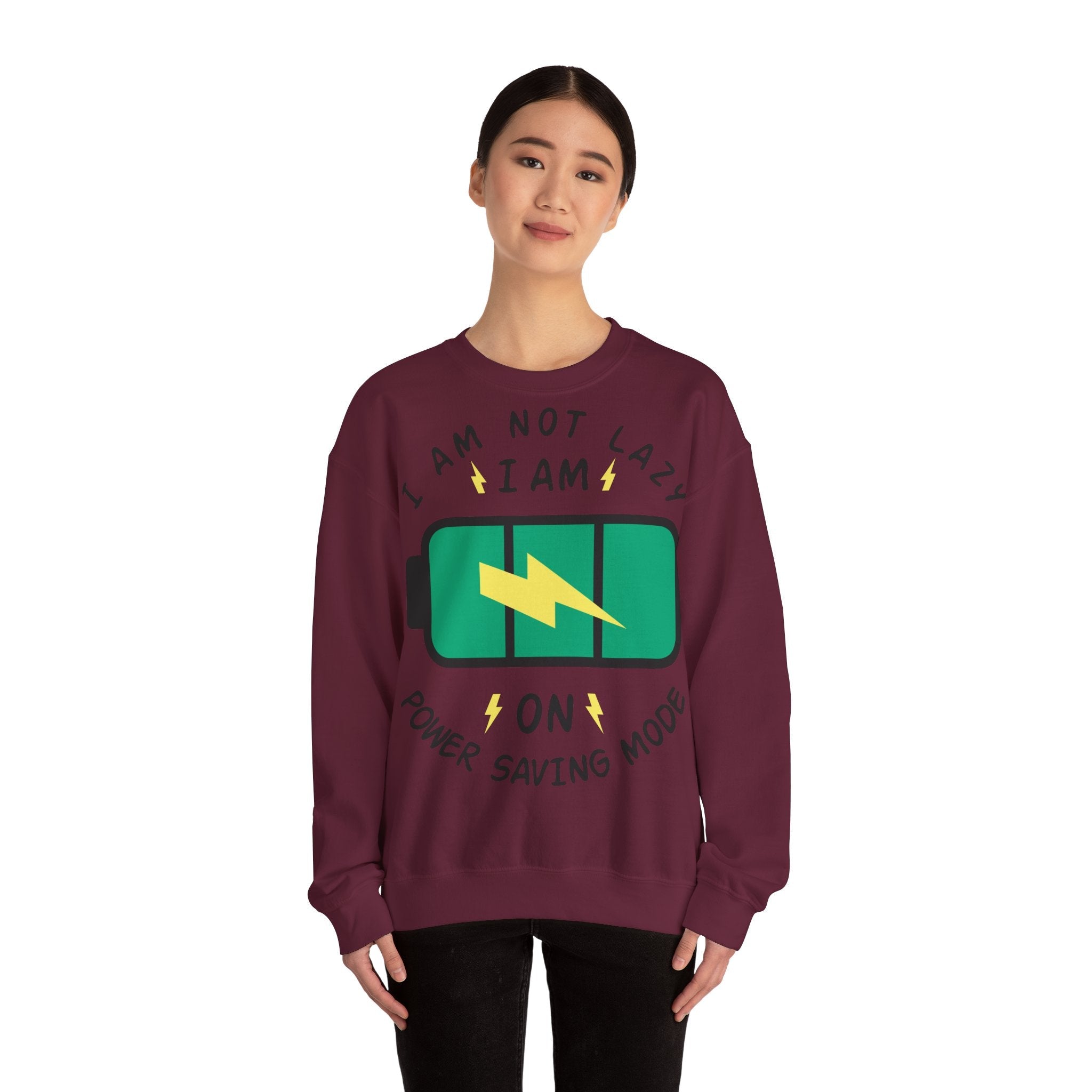 50/50 cotton-polyester Power Saving Mode Unisex Sweatshirt - ZemaStyle