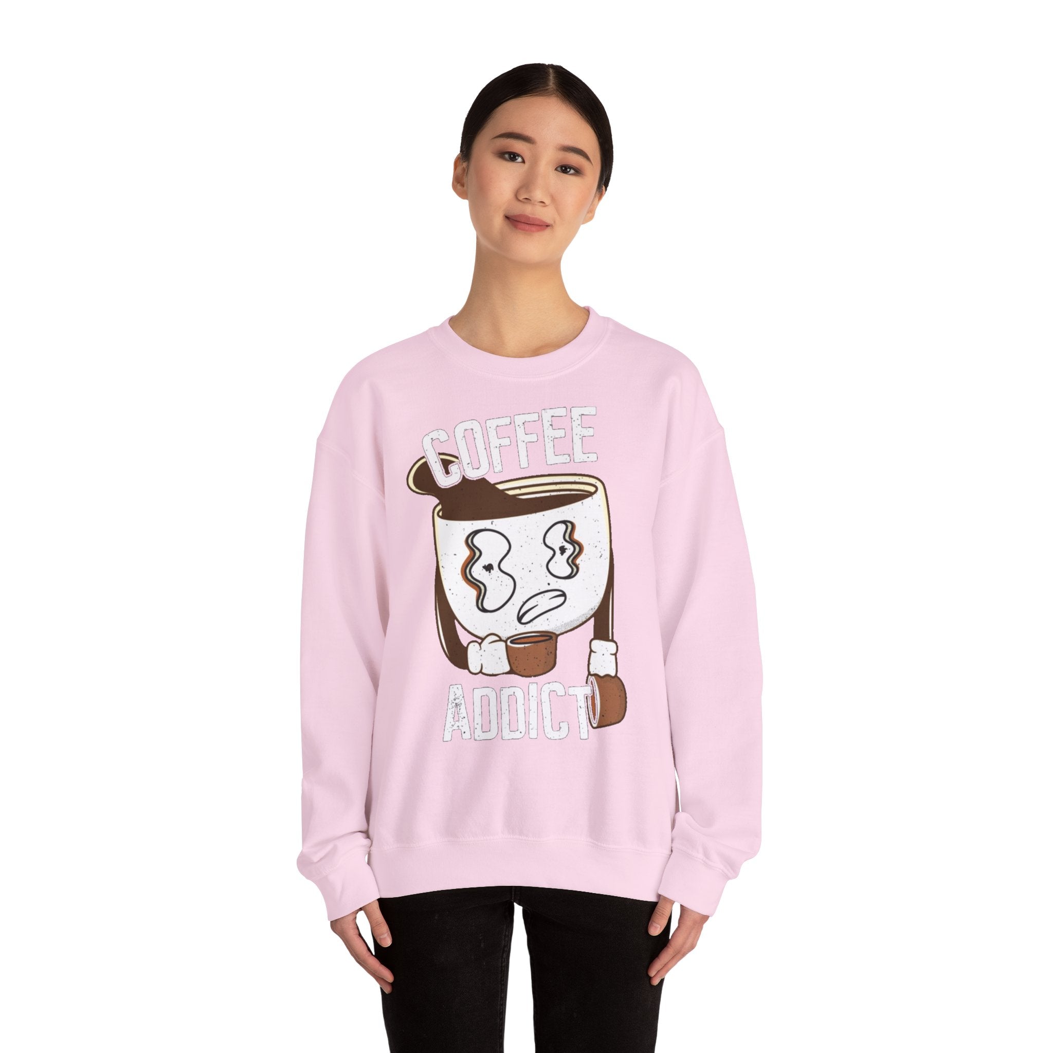 50/50 cotton-polyester Coffee Addict Unisex Sweatshirt - ZemaStyle