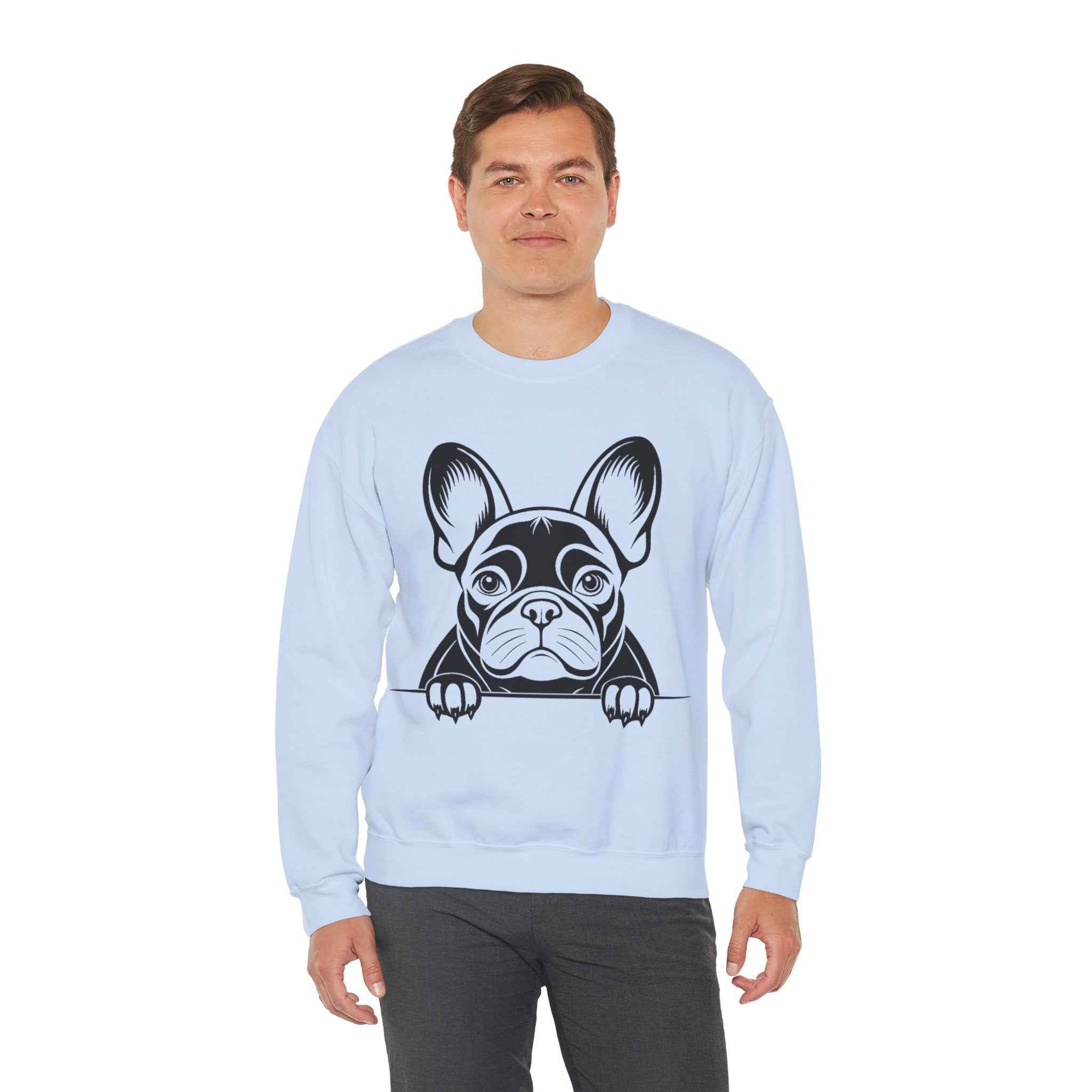 50/50 Cotton-Polyester French Bulldog Unisex Sweatshirt