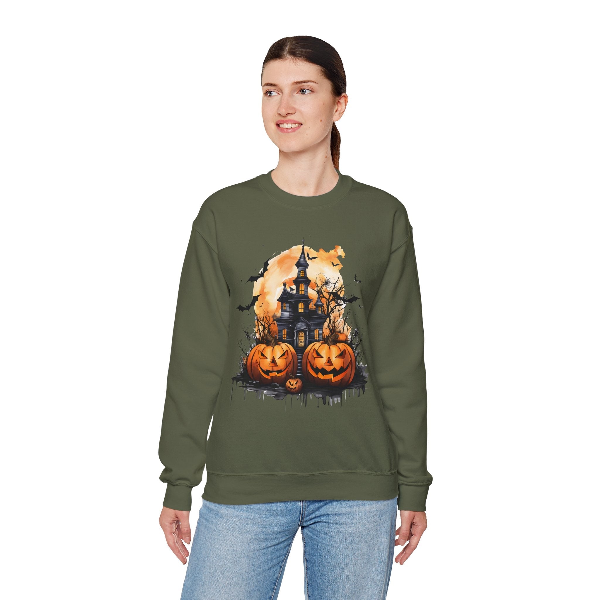50/50 cotton-polyester Halloween Unisex Sweatshirt - ZemaStyle