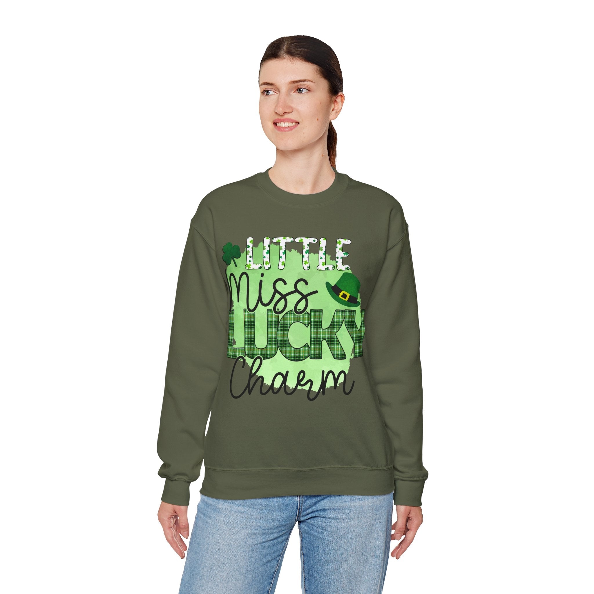 50/50 cotton-polyester Lucky Charm Unisex Sweatshirt - ZemaStyle