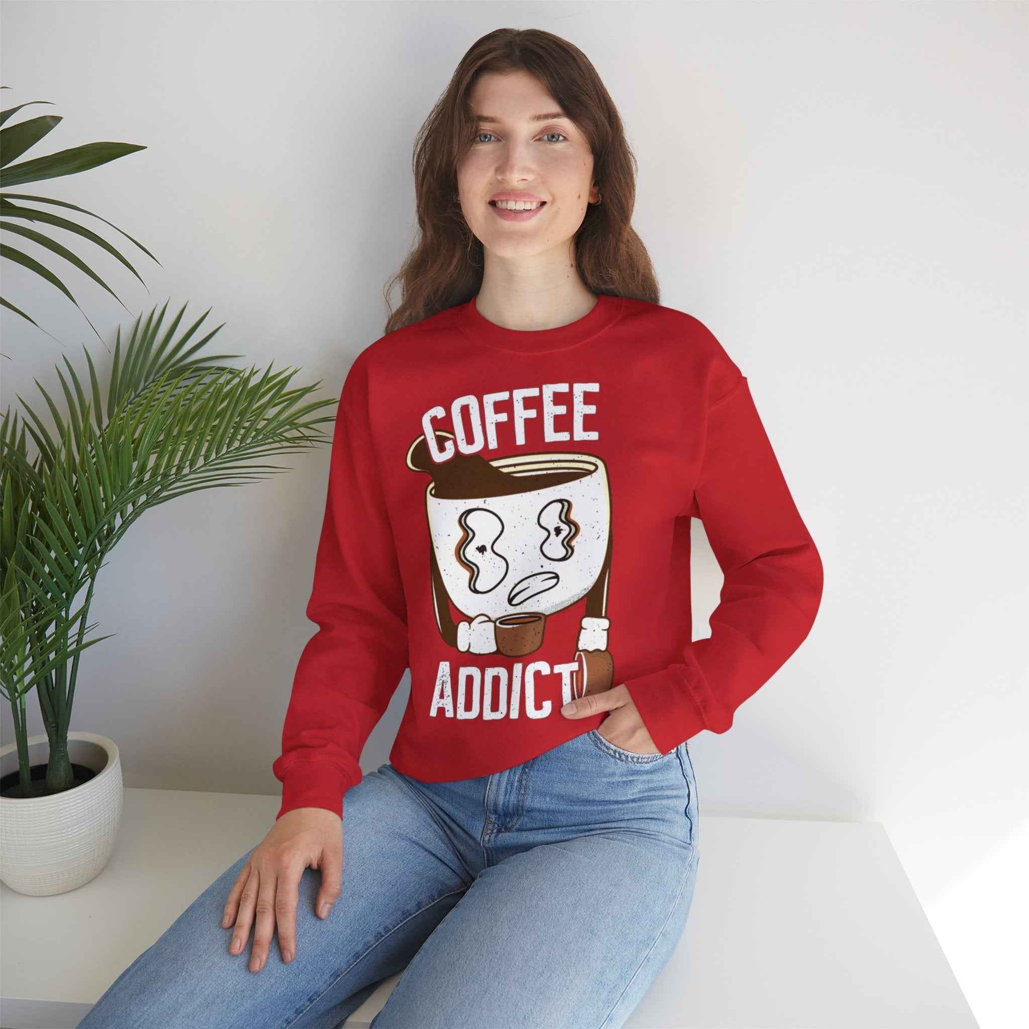 50/50 cotton-polyester Coffee Addict Unisex Sweatshirt