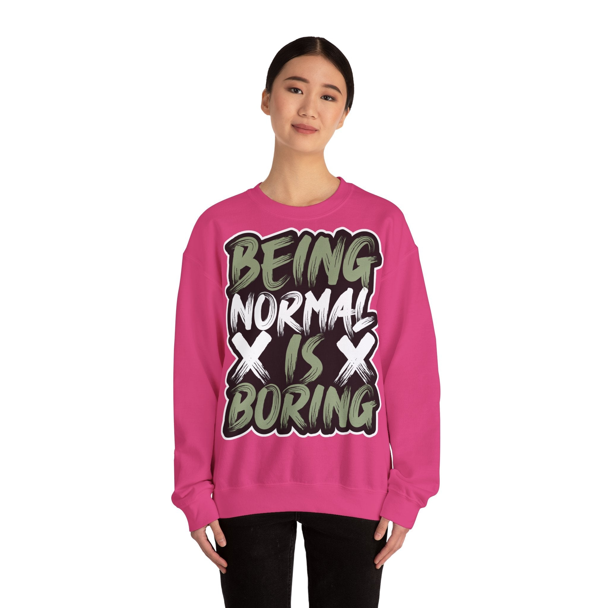 50/50 cotton-polyester Being Normal Is Boring Unisex Sweatshirt - ZemaStyle