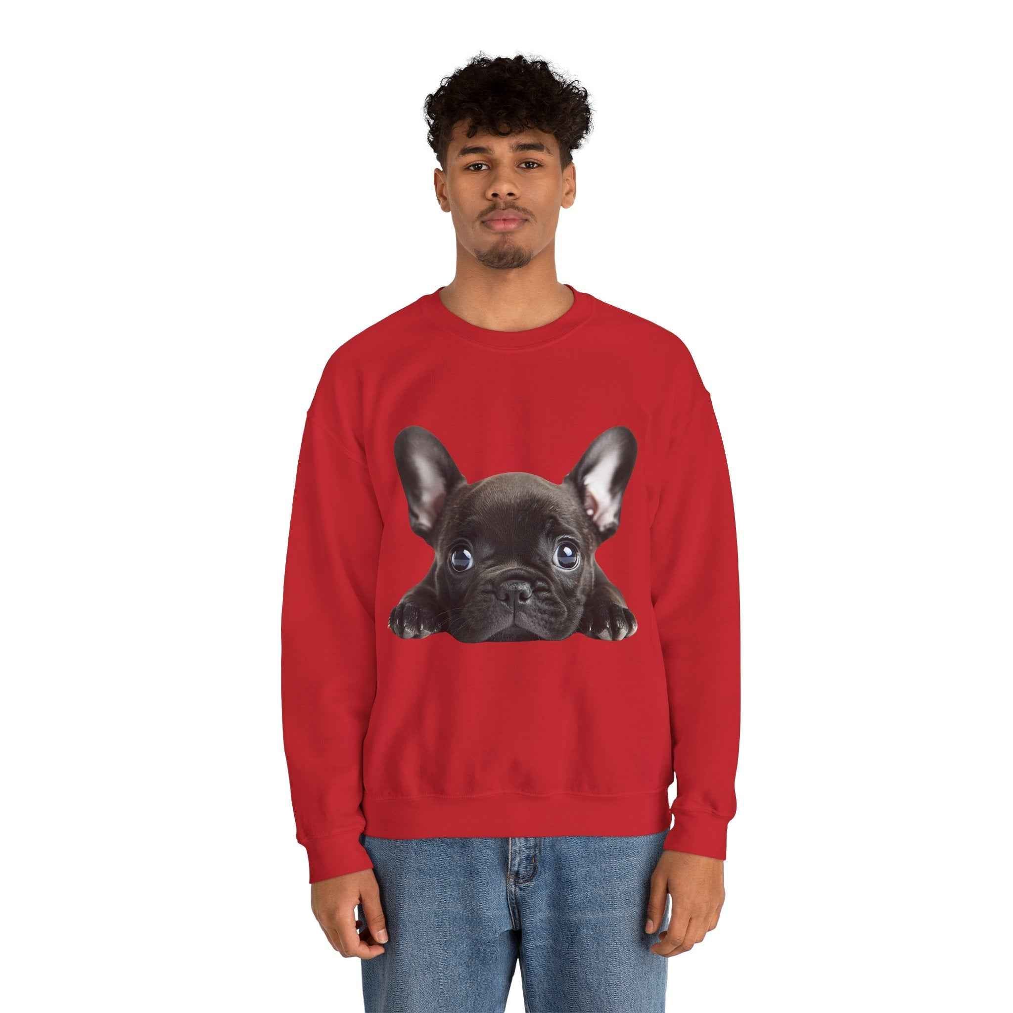 50/50 Cotton-Polyester Unisex French Bulldog Sweatshirt