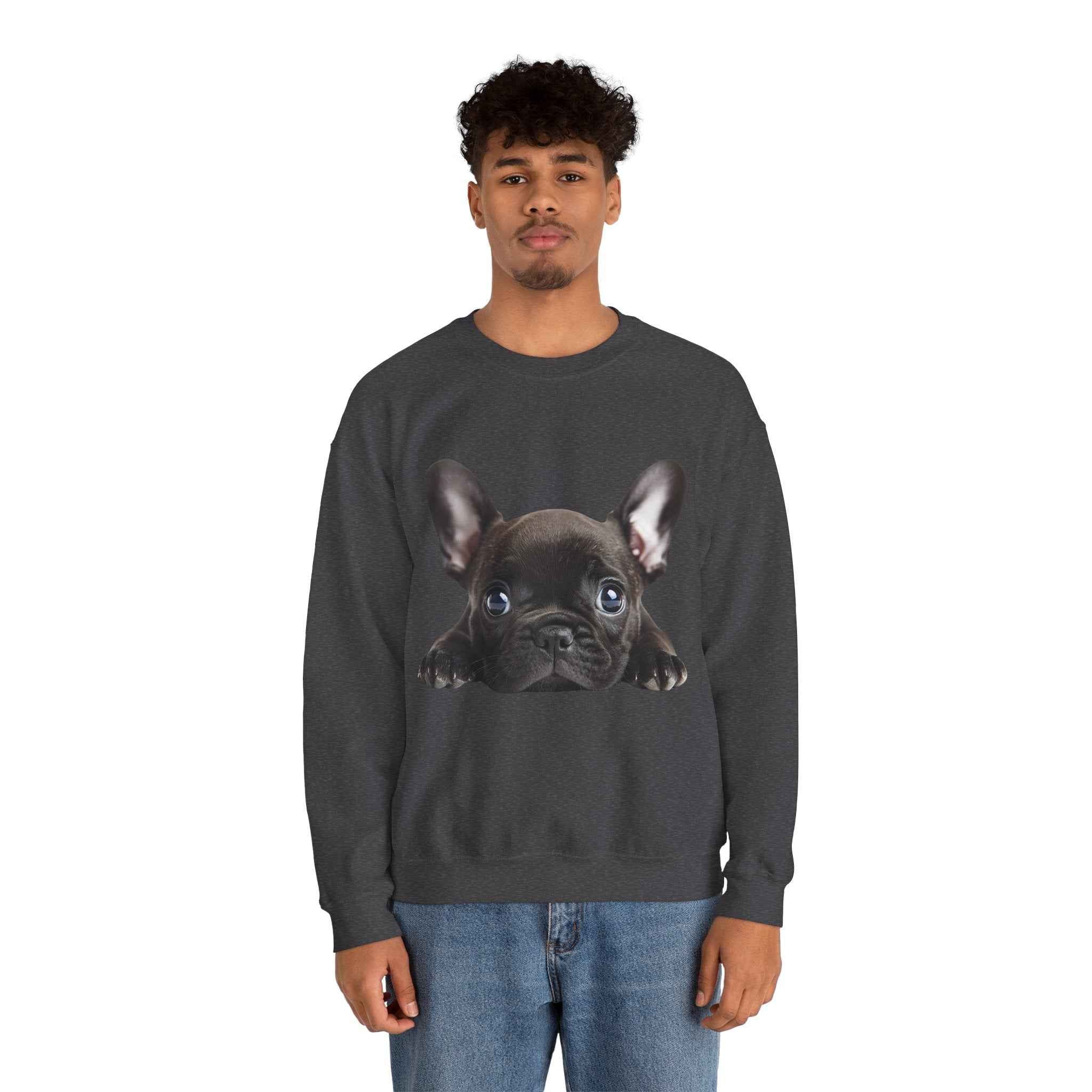 50/50 Cotton-Polyester Unisex French Bulldog Sweatshirt