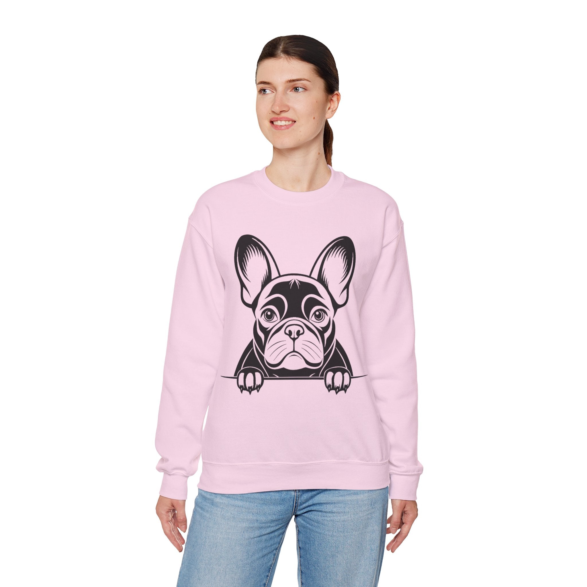 50/50 Cotton-Polyester French Bulldog Unisex Sweatshirt - ZemaStyle