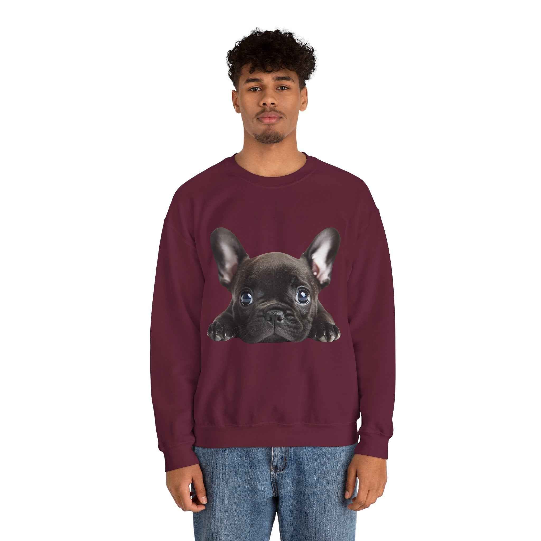 50/50 Cotton-Polyester Unisex French Bulldog Sweatshirt