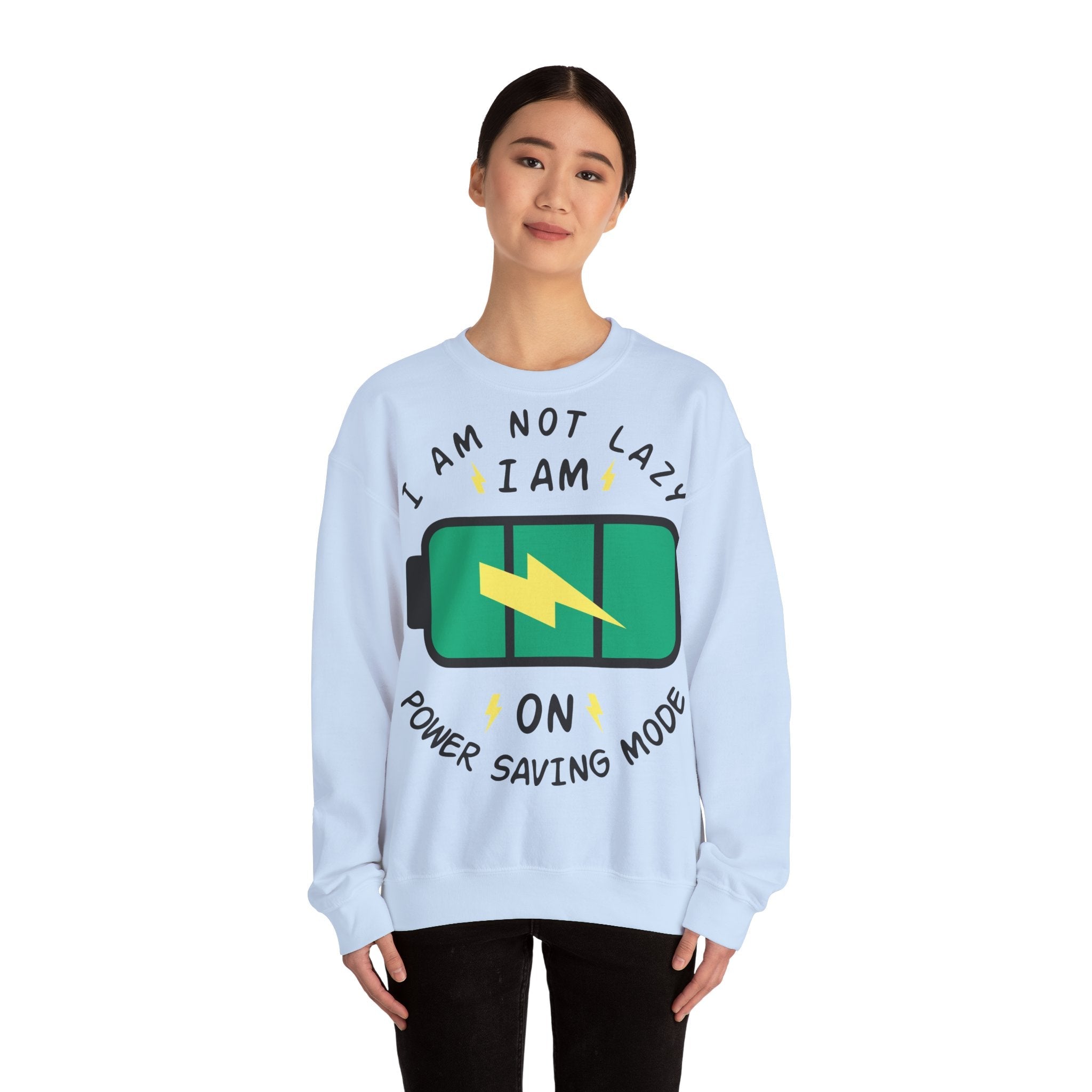 50/50 cotton-polyester Power Saving Mode Unisex Sweatshirt - ZemaStyle