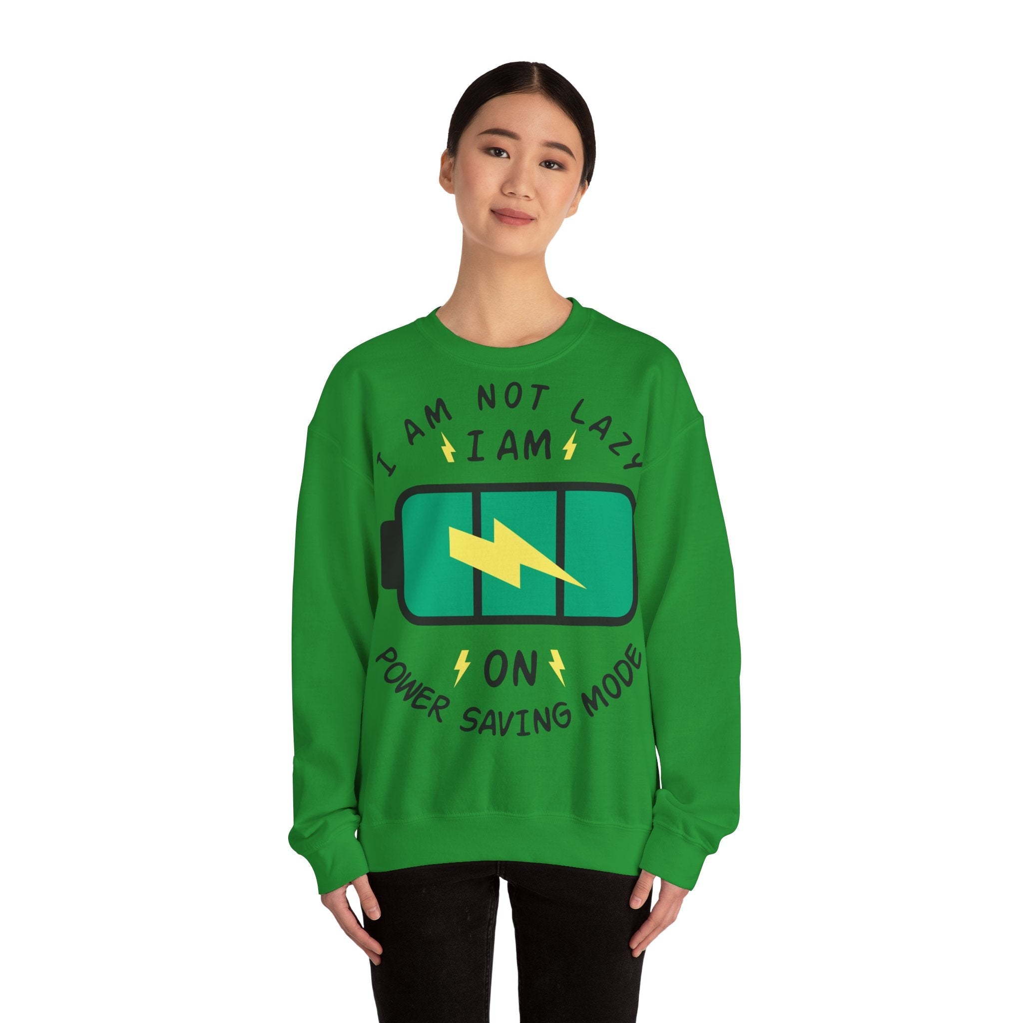 50/50 cotton-polyester Power Saving Mode Unisex Sweatshirt - ZemaStyle